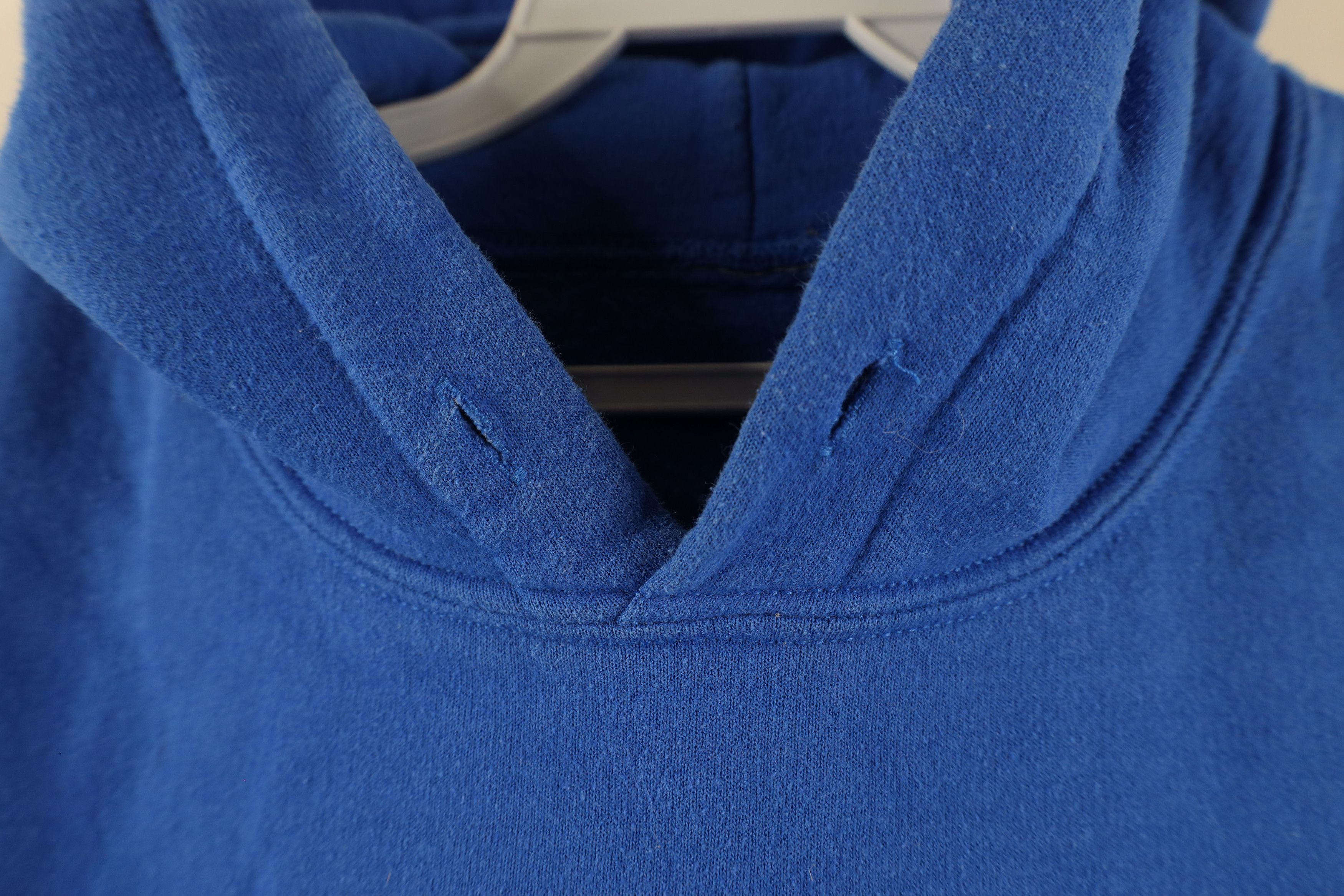 Vintage Vintage 90s Streetwear Blank Hoodie Sweatshirt Royal Blue Size US S / EU 44-46 / 1 - 4 Thumbnail