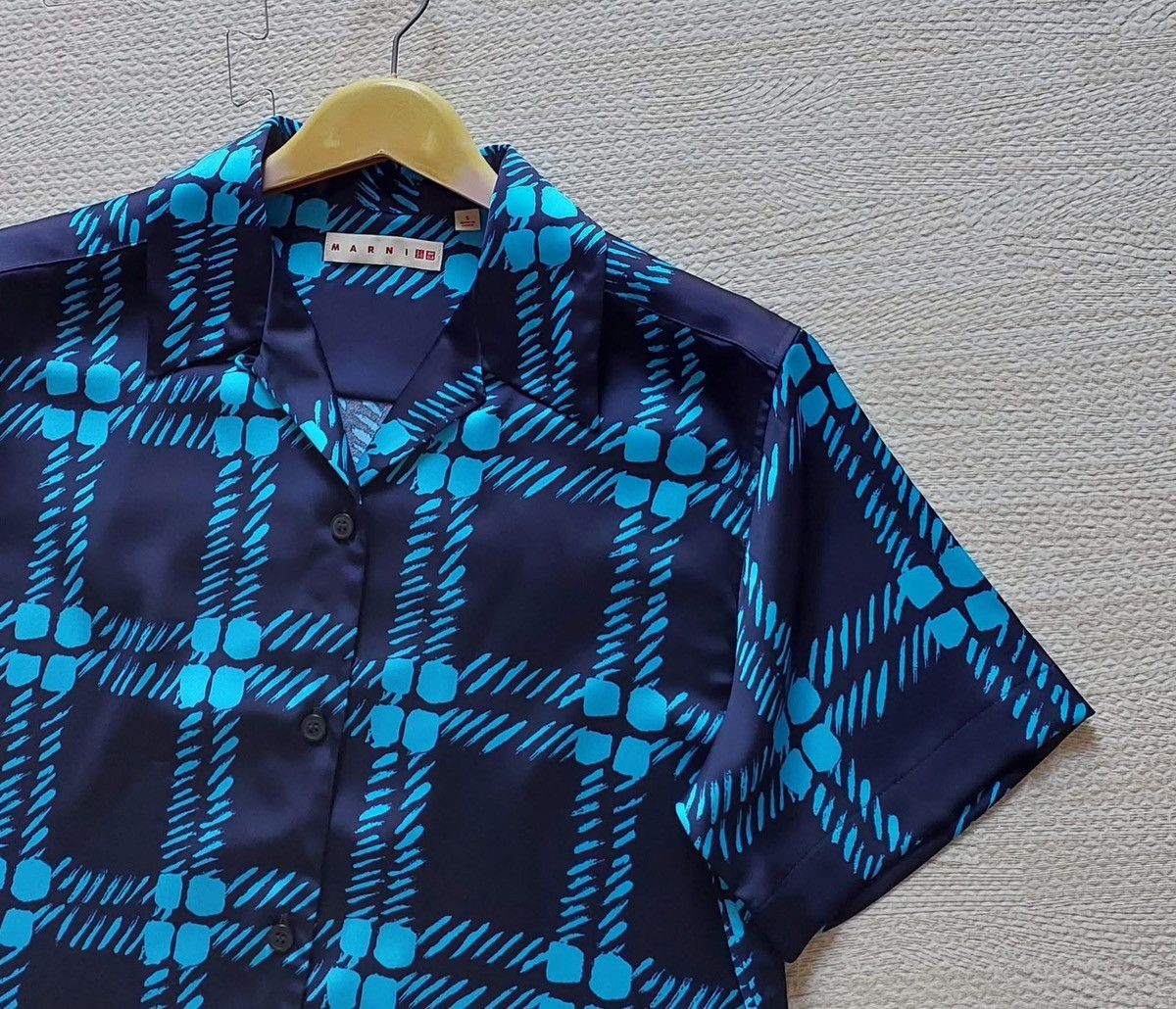 Marni × Uniqlo Marni Uniqlo Silky Satin Open Collar Shirt Size US S / EU 44-46 / 1 - 5 Thumbnail