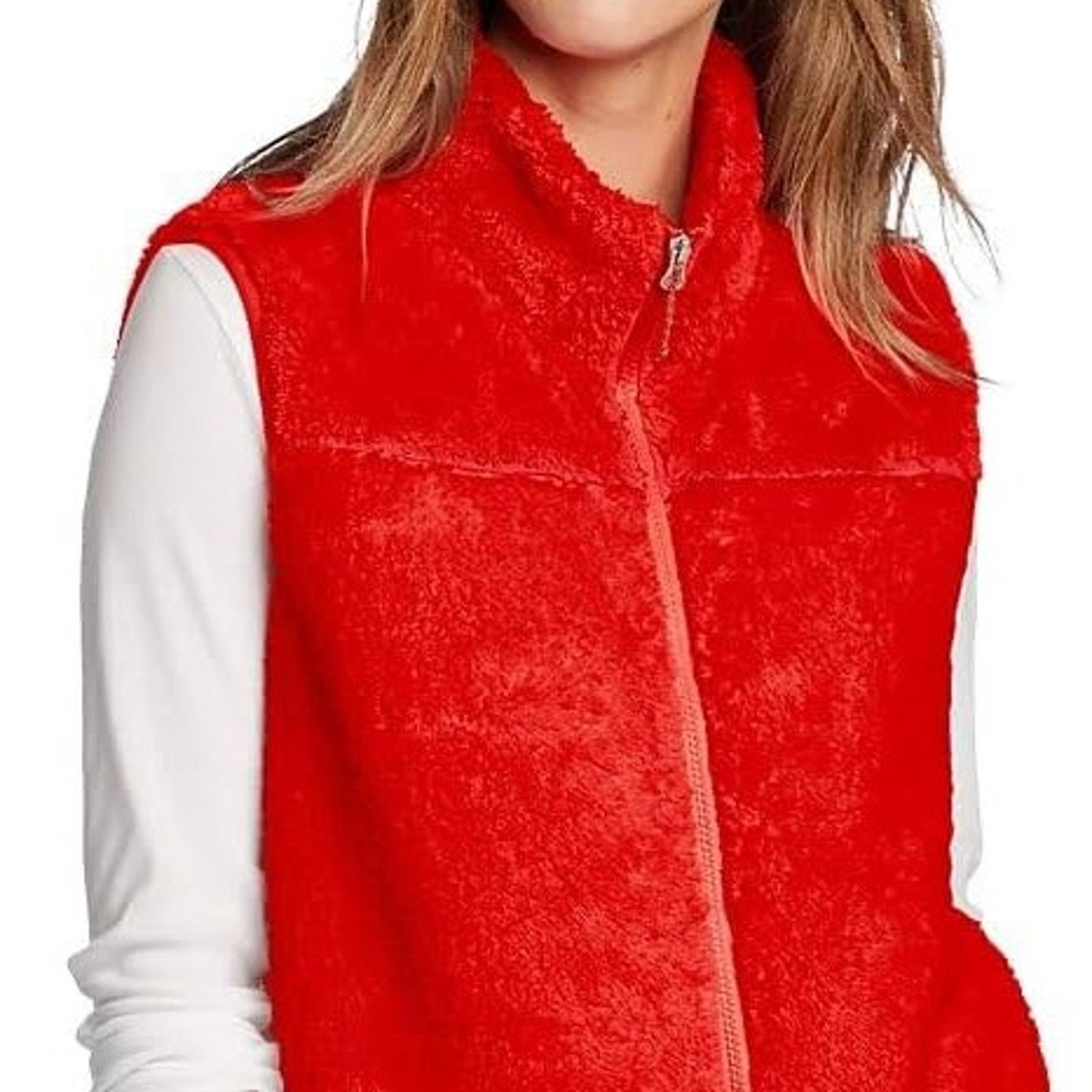 Eddie Bauer New Eddie Bauer Women Small Fleece Full Zip Vest Pockets Size S / US 4 / IT 40 - 2 Thumbnail