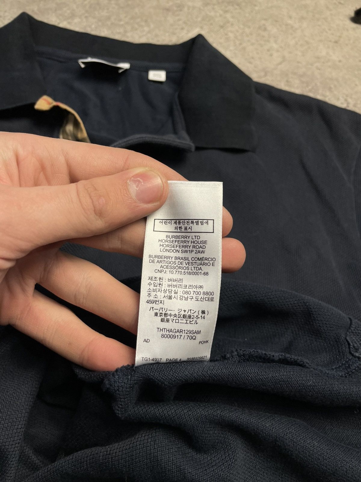 Burberry Navy Burberry Polo Shirt size XXL Size US XXL / EU 58 / 5 - 11 Thumbnail
