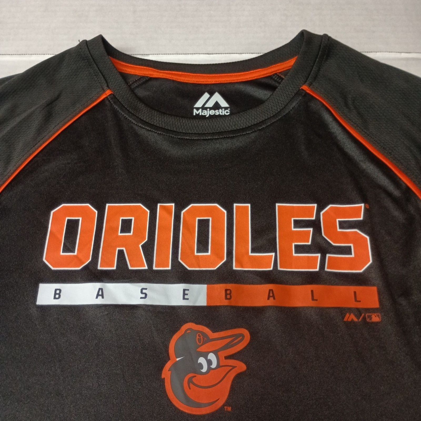 Majestic Baltimore Orioles MLB Shirt Men’s XL Extra Large Black Poly Size US XL / EU 56 / 4 - 2 Thumbnail
