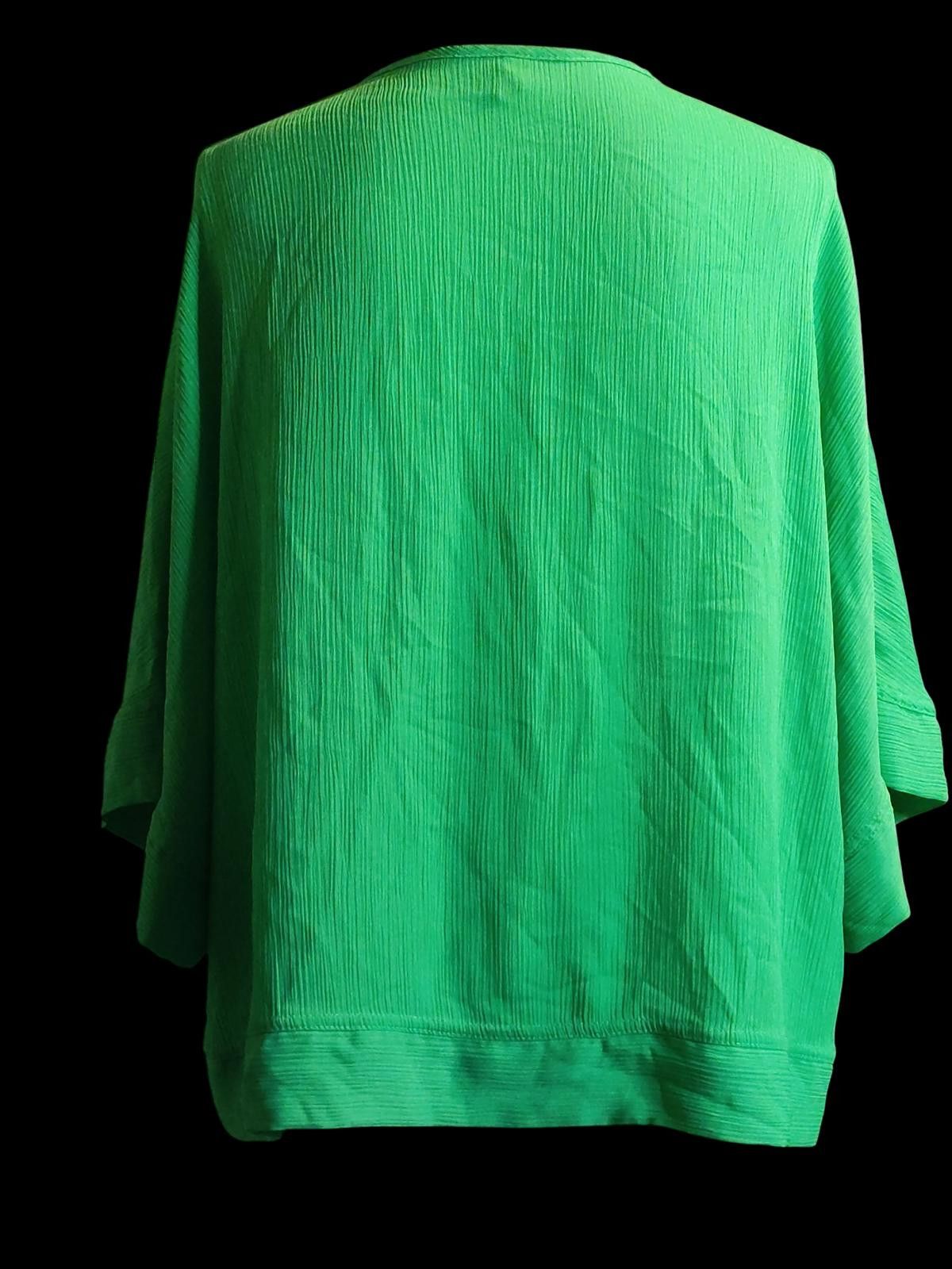 Other Tyche Green V-Neck Loose Fit Blouse for Women Size S / US 4 / IT 40 - 5 Thumbnail