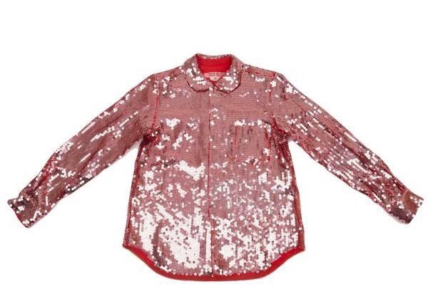 Comme des Garcons Comme Des Garcons Red Retro Sequin Top Size S / US 4 / IT 40 - 2 Thumbnail