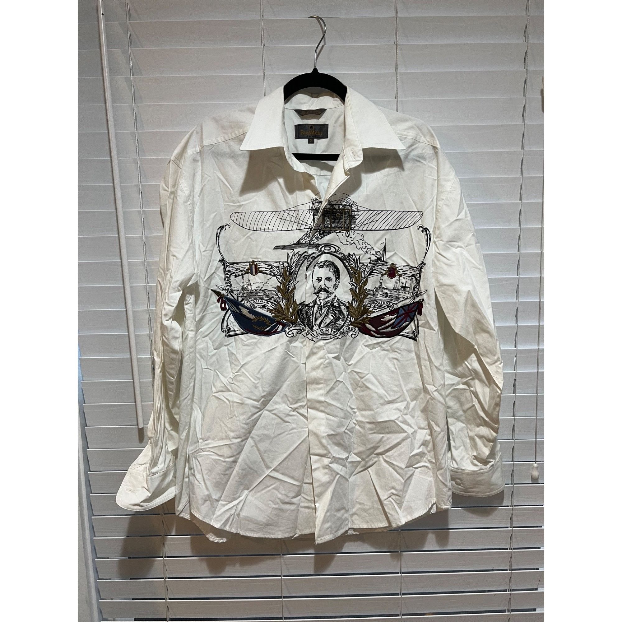 BUGATCHI × Vintage Vintage Bugatchi Embroidered Button Up Dress Shirt - Size M Size US M / EU 48-50 / 2 - 1 Thumbnail