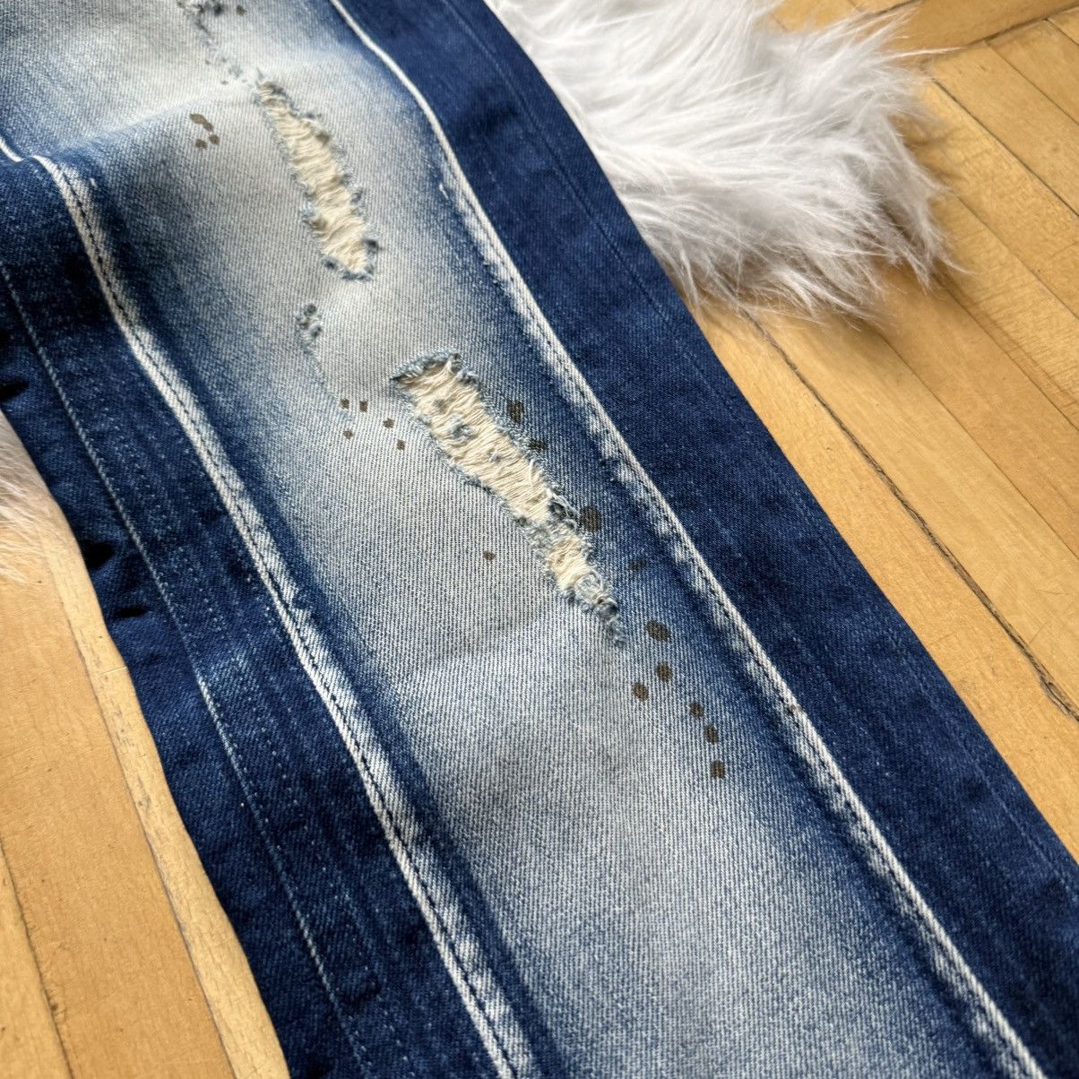Dolce & Gabbana 📌 Vintage Dolce&Gabbana Archive 00s Y2K Distressed Jeans Size 26" / US 2 / IT 38 - 4 Thumbnail