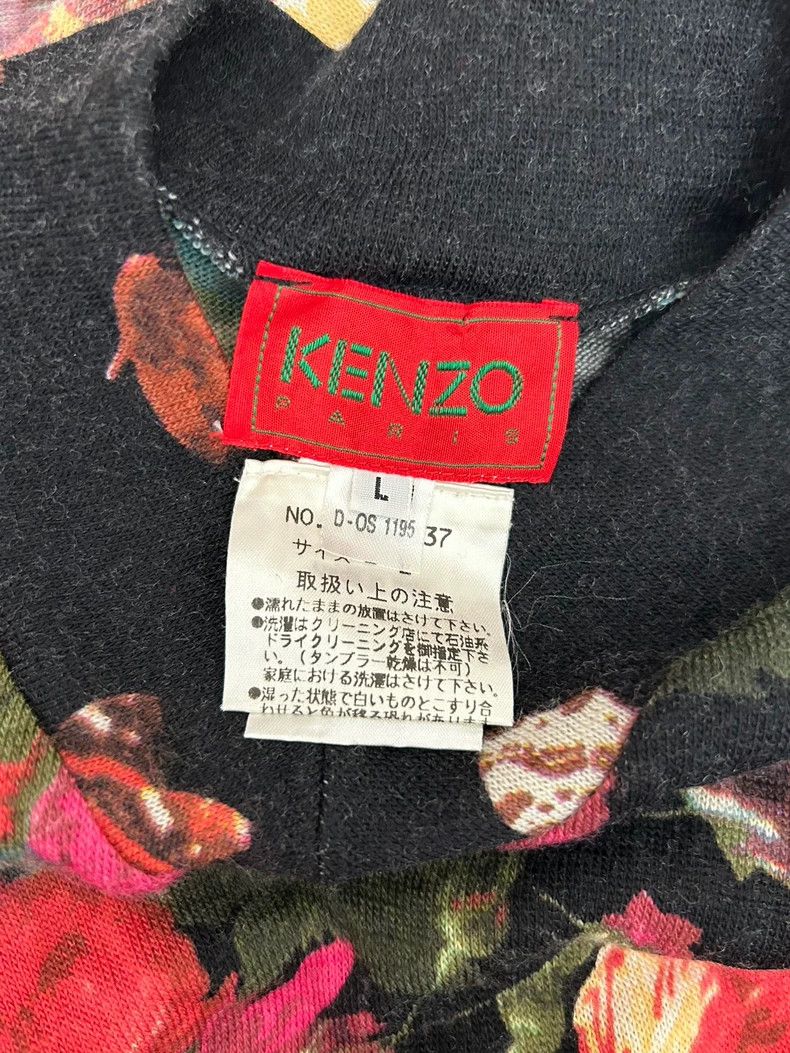 Kenzo KENZO Floral, floral, fruit elastic knit dress vintage Size L / US 10 / IT 46 - 8 Thumbnail
