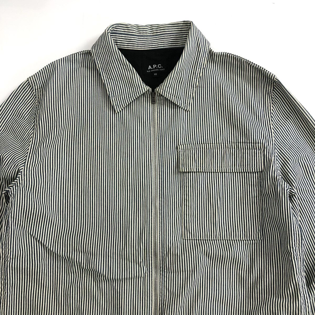 Vintage A.PC Paris Hickory Chore Denim Jacket Luxury