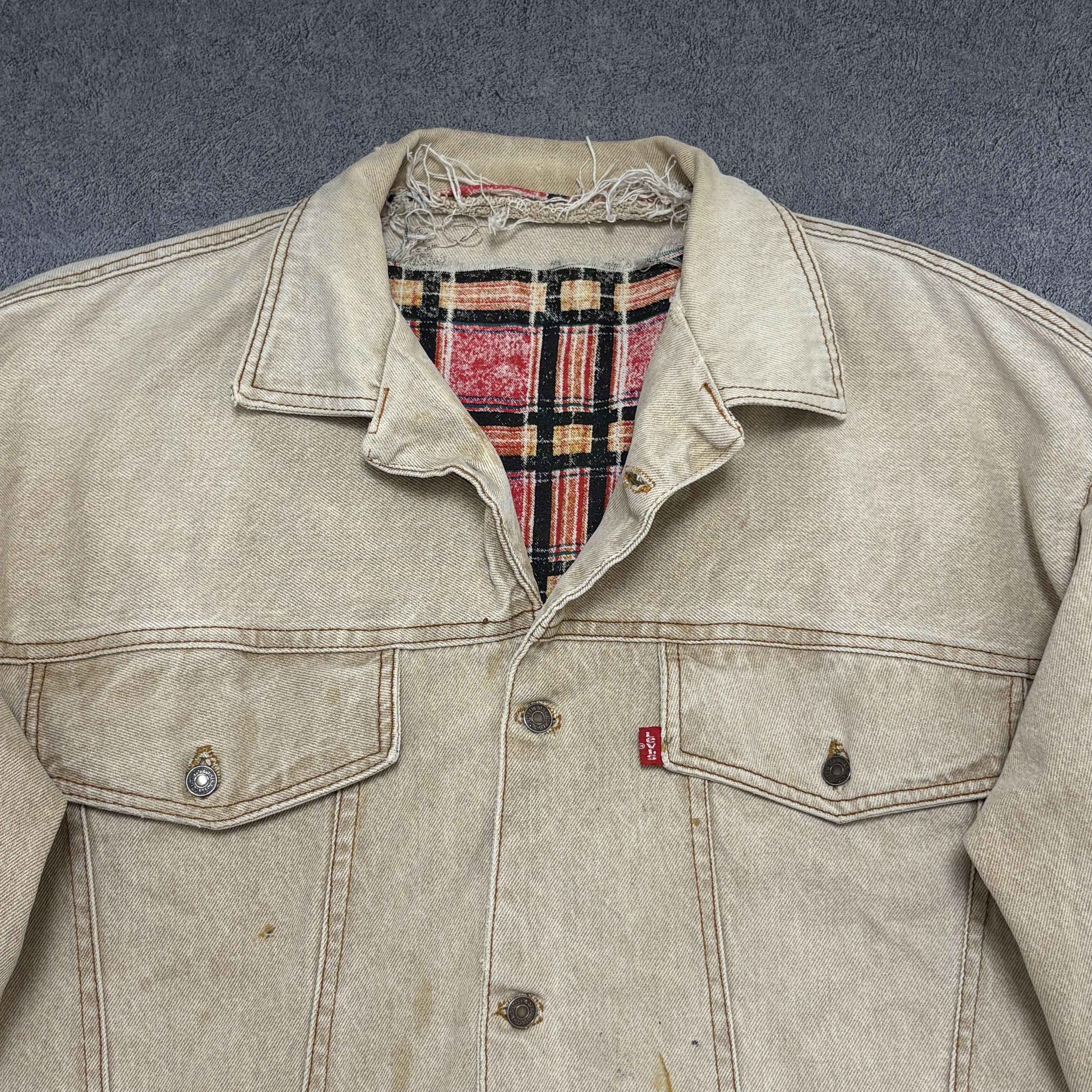 Levi's Vintage 90s Levi's Blanket Lined Trucker Jacket Workwear Size US L / EU 52-54 / 3 - 4 Thumbnail