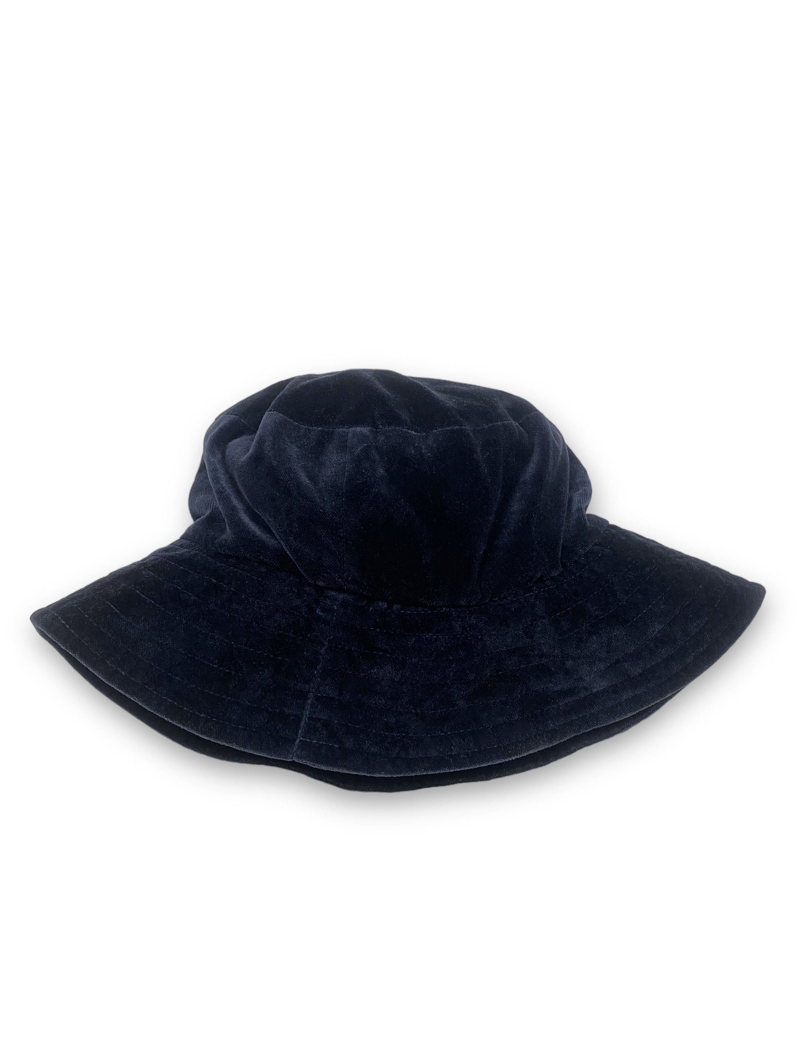 Hat Club Vintage PATRICIA LURRANT Vevlet Deep Blue Bucket Hat M659 Size ONE SIZE - 1 Thumbnail