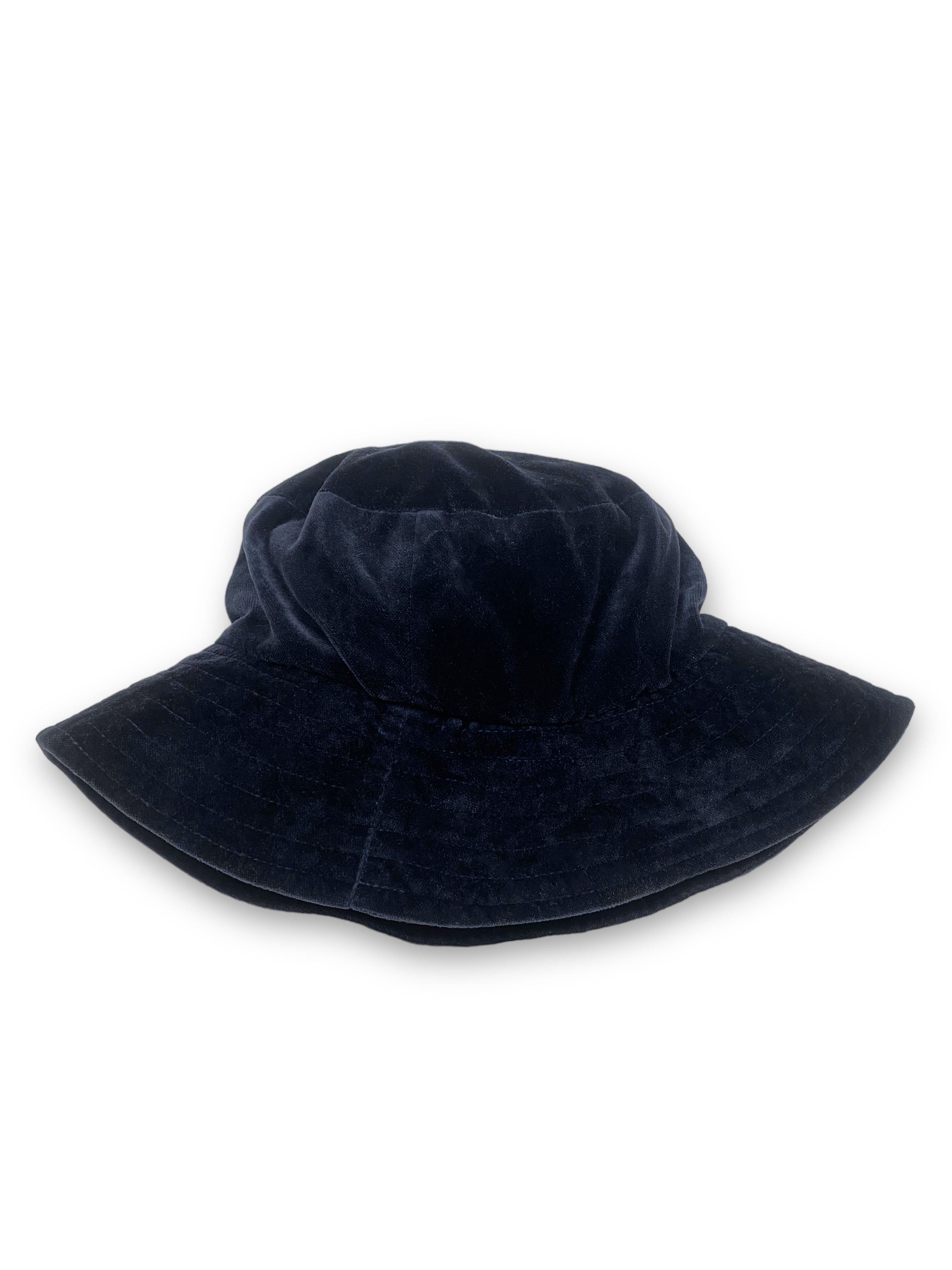 Pre-owned Hat Club X Velvet Vintage Patricia Lurrant Vevlet Deep Blue Bucket Hat M659 In Blue Velvet