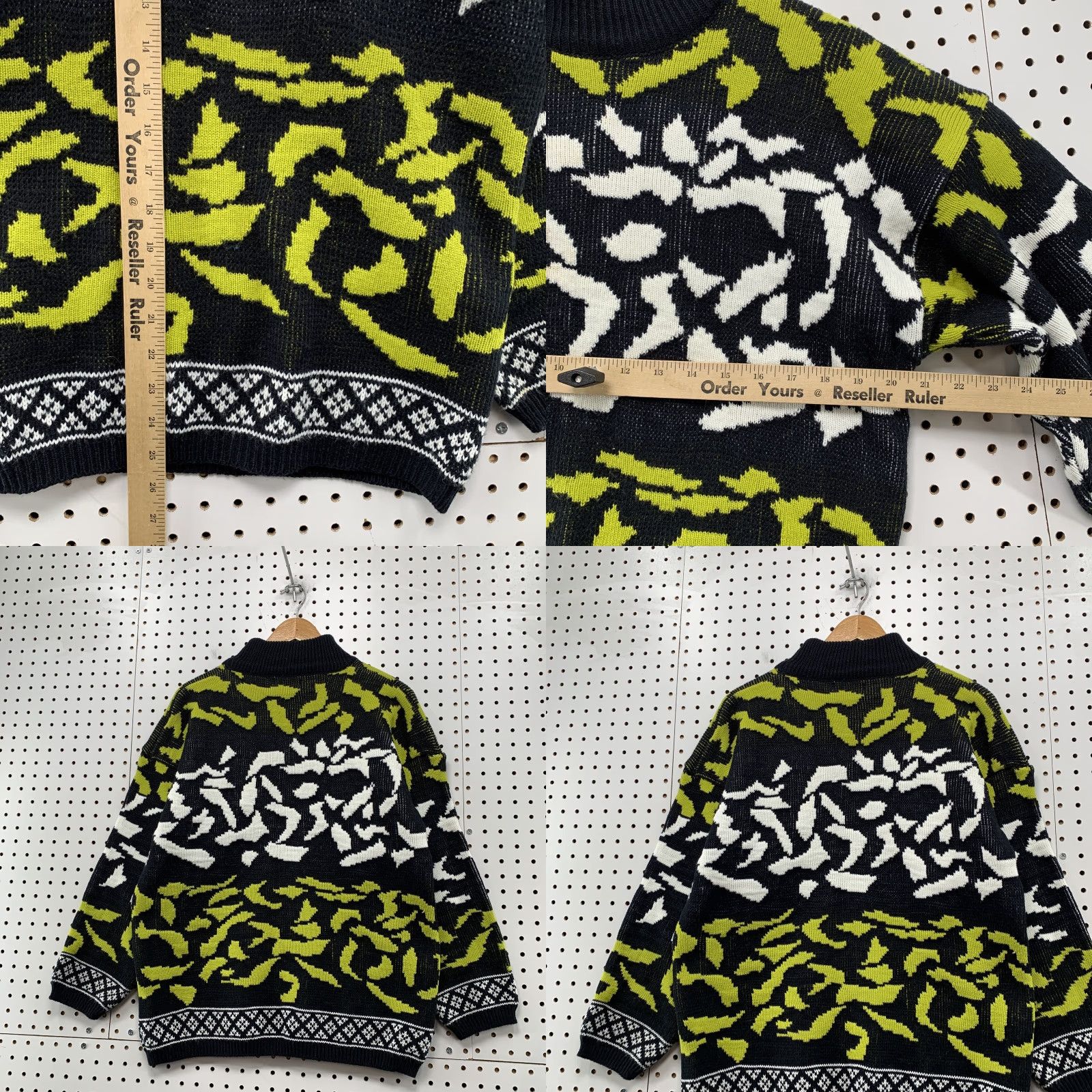 Vintage VINTAGE Jamie Scott Knit Sweater Womens Medium Black Yellow Pullover Casual Crew Neck Long Sleeve Winter Fall Size M / US 6-8 / IT 42-44 - 8 Thumbnail