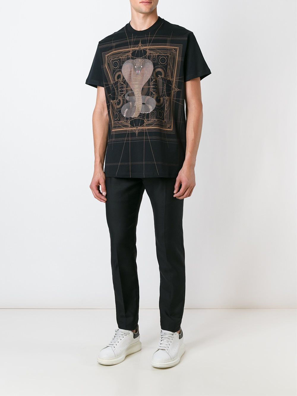 Givenchy Black and Brown Cobra Map Print Oversized T-Shirt Size US S / EU 44-46 / 1 - 3 Thumbnail