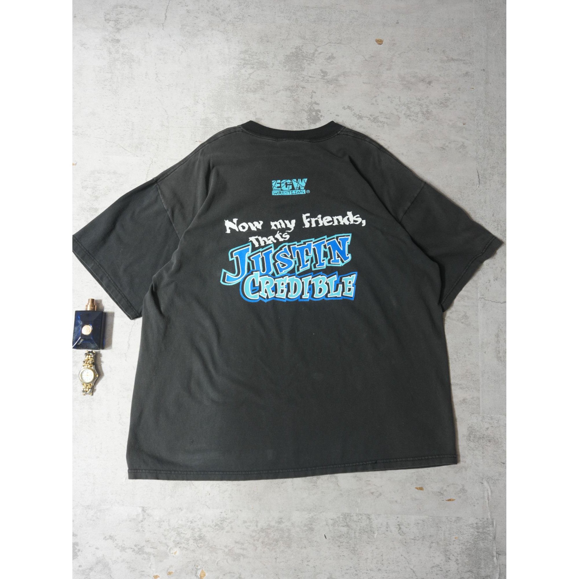 Other Rare Vintage Ecw Justin Credible Hardcore Icon Wrestling T Size US XXL / EU 58 / 5 - 4 Thumbnail