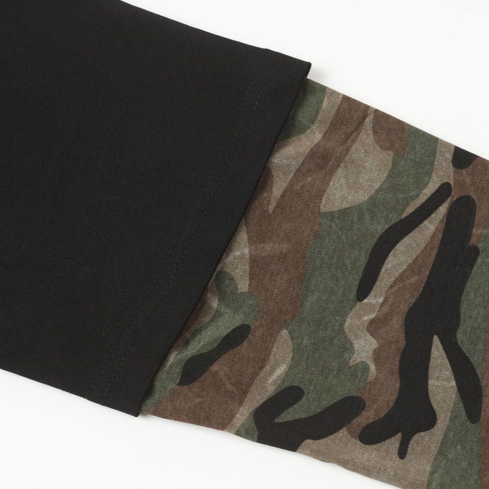 Japanese Brand Black Camo Graphic Print Long Sleeve Layered T-Shirt Size US XL / EU 56 / 4 - 4 Thumbnail