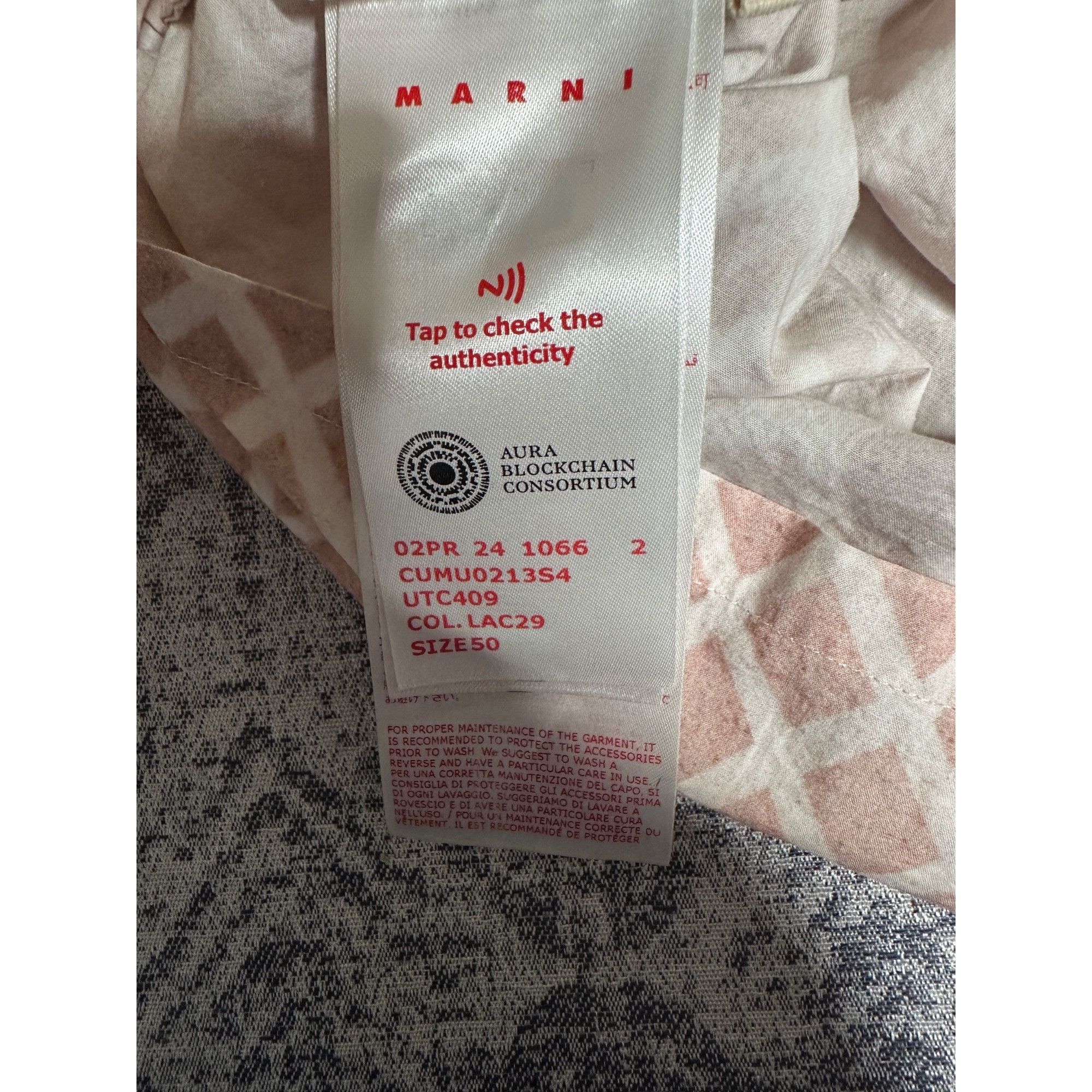 Marni Marni Printed Logo Cotton-poplin Shirt Pink Size US XL / EU 56 / 4 - 6 Thumbnail