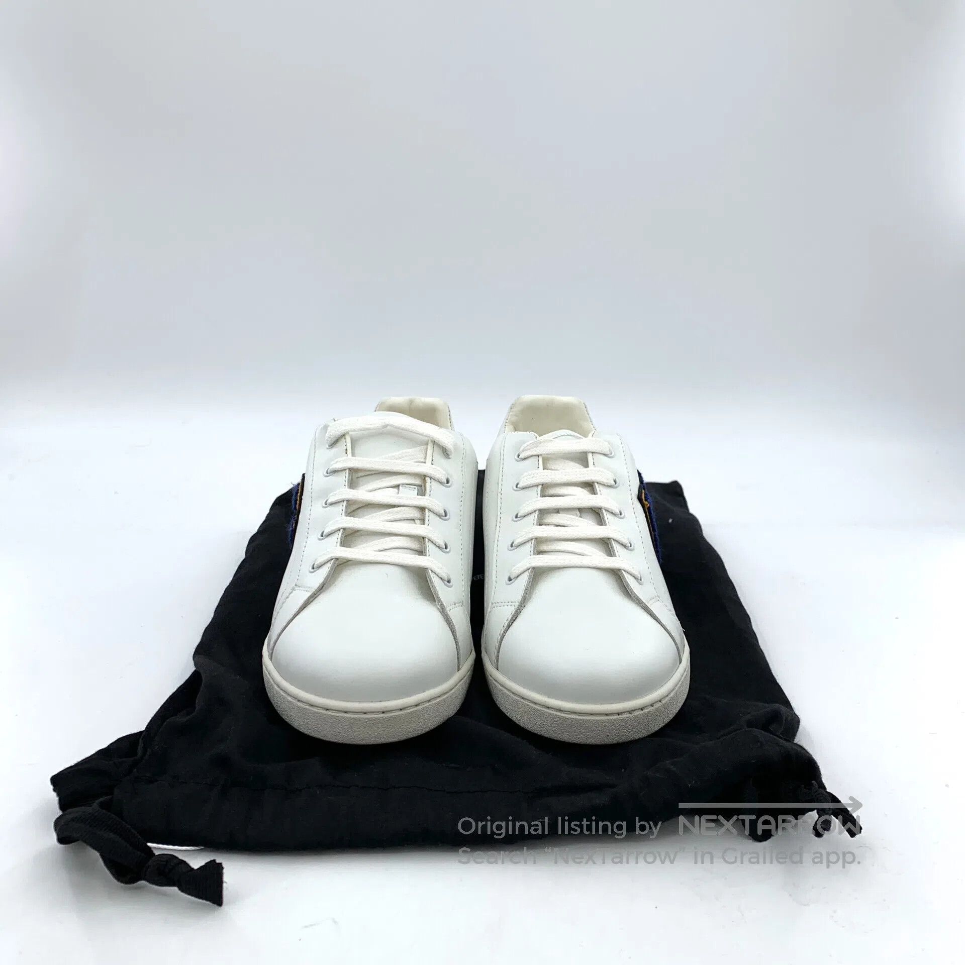 Dolce & Gabbana Dolce Gabbana White Logo Letter Flock Lace-Up Casual Flat Size US 7.5 / IT 37.5 - 8 Thumbnail