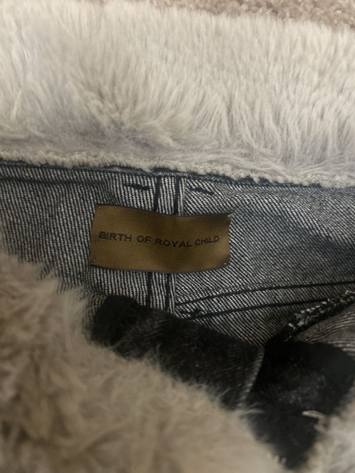 Birth of Royal Child Pearl fur patchwork jeans in blk Size US 28 / EU 44 - 3 Thumbnail