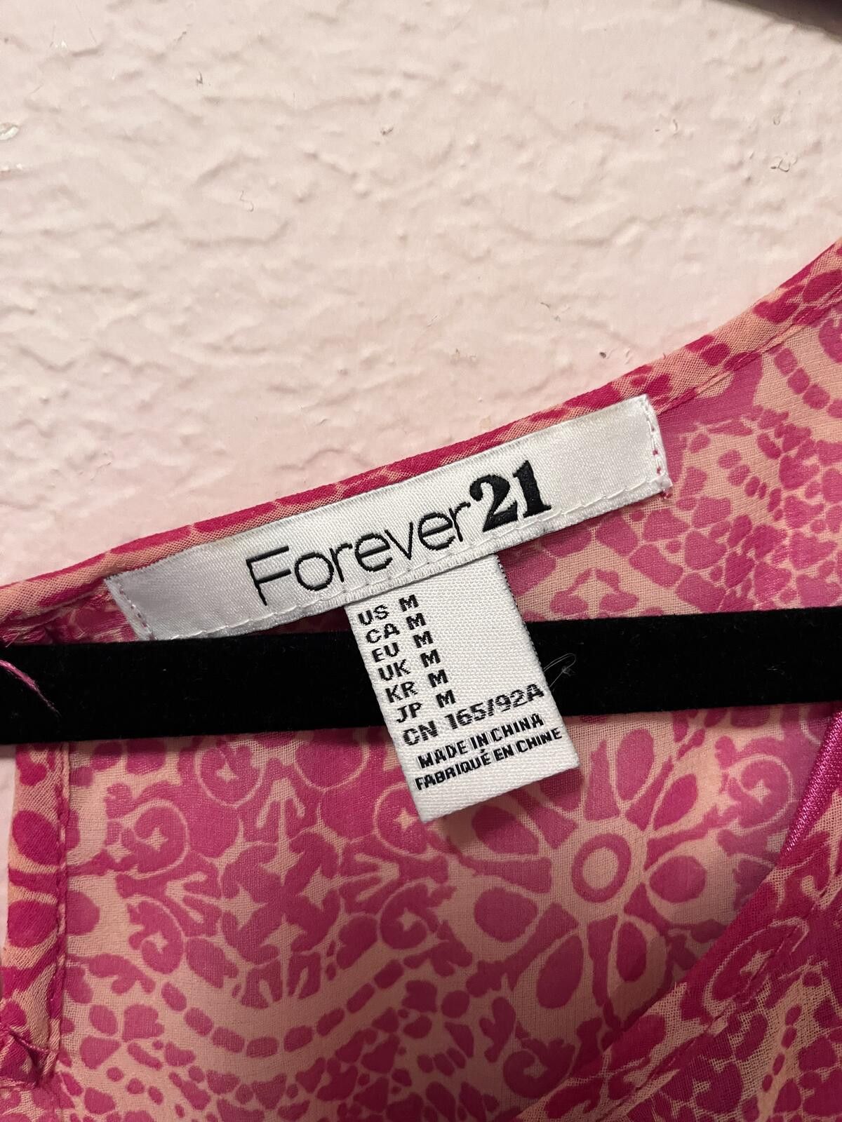Forever 21 Forever 21 Sheer Burgundy Patterned Dress Size M / US 6-8 / IT 42-44 - 6 Thumbnail