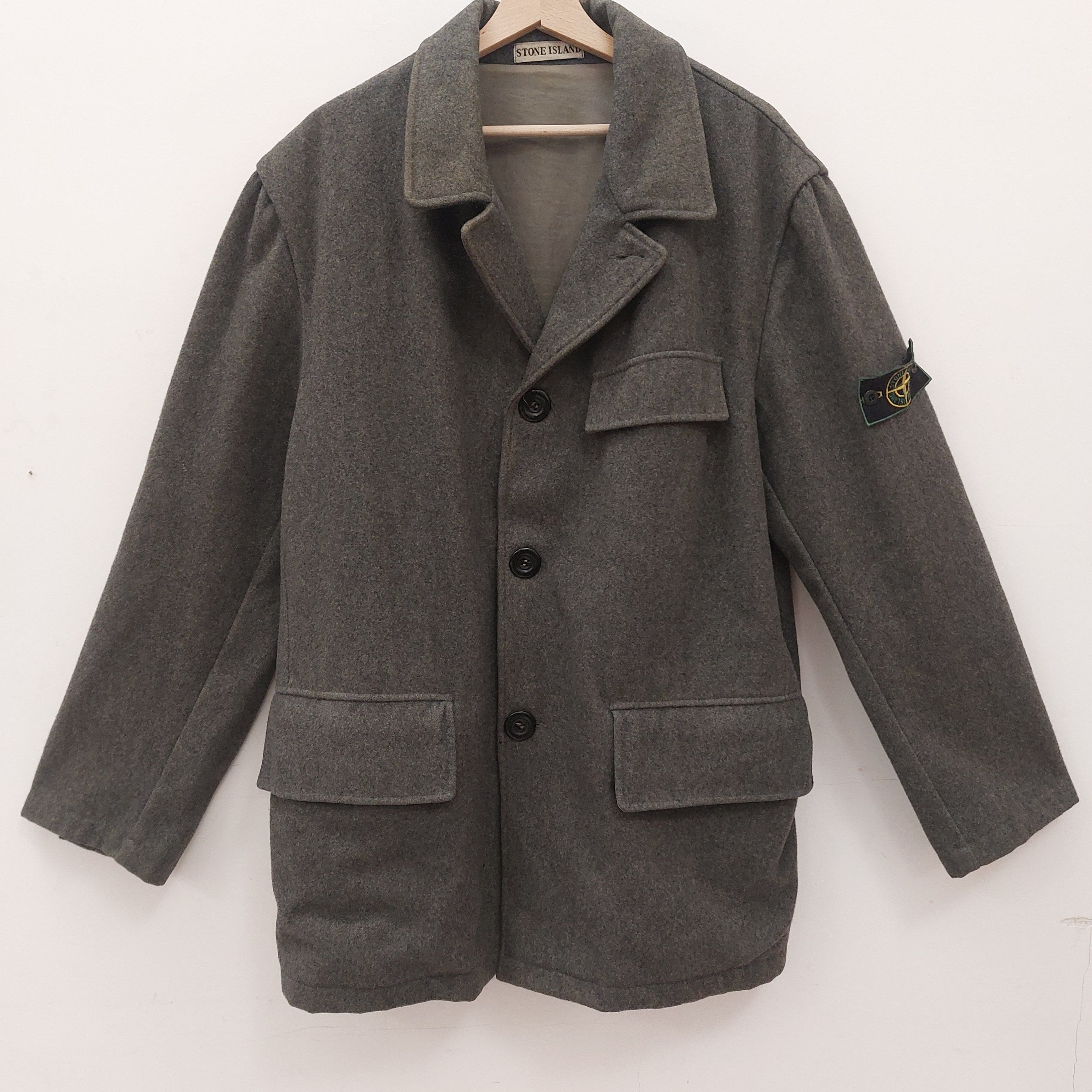 ジャケット・アウター 2000s STONE  WOOL COAT Stone Island Stone Island A/W 1998 Wool Coat Vintage Trench Jacket