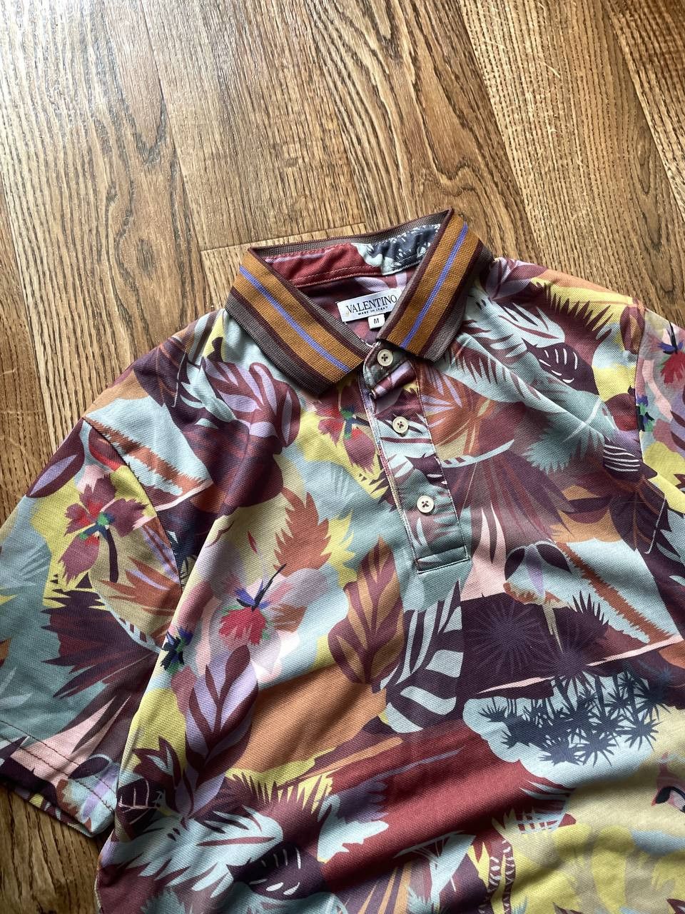 Valentino Valentino Polo Shirt/ Floral Design Size US M / EU 48-50 / 2 - 4 Thumbnail