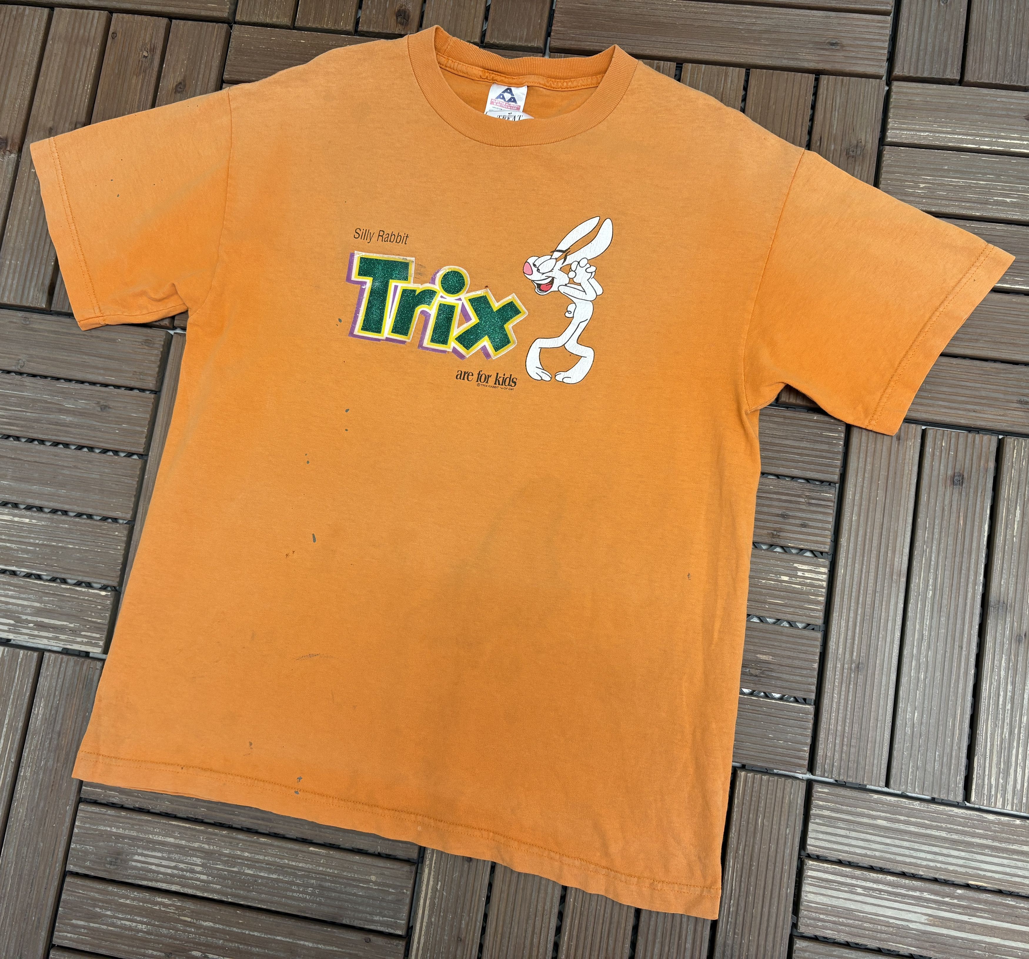 Vintage Trix Are For Kids Vintage Y2K Orange T-Shirt Tee Size US L / EU 52-54 / 3 - 3 Thumbnail