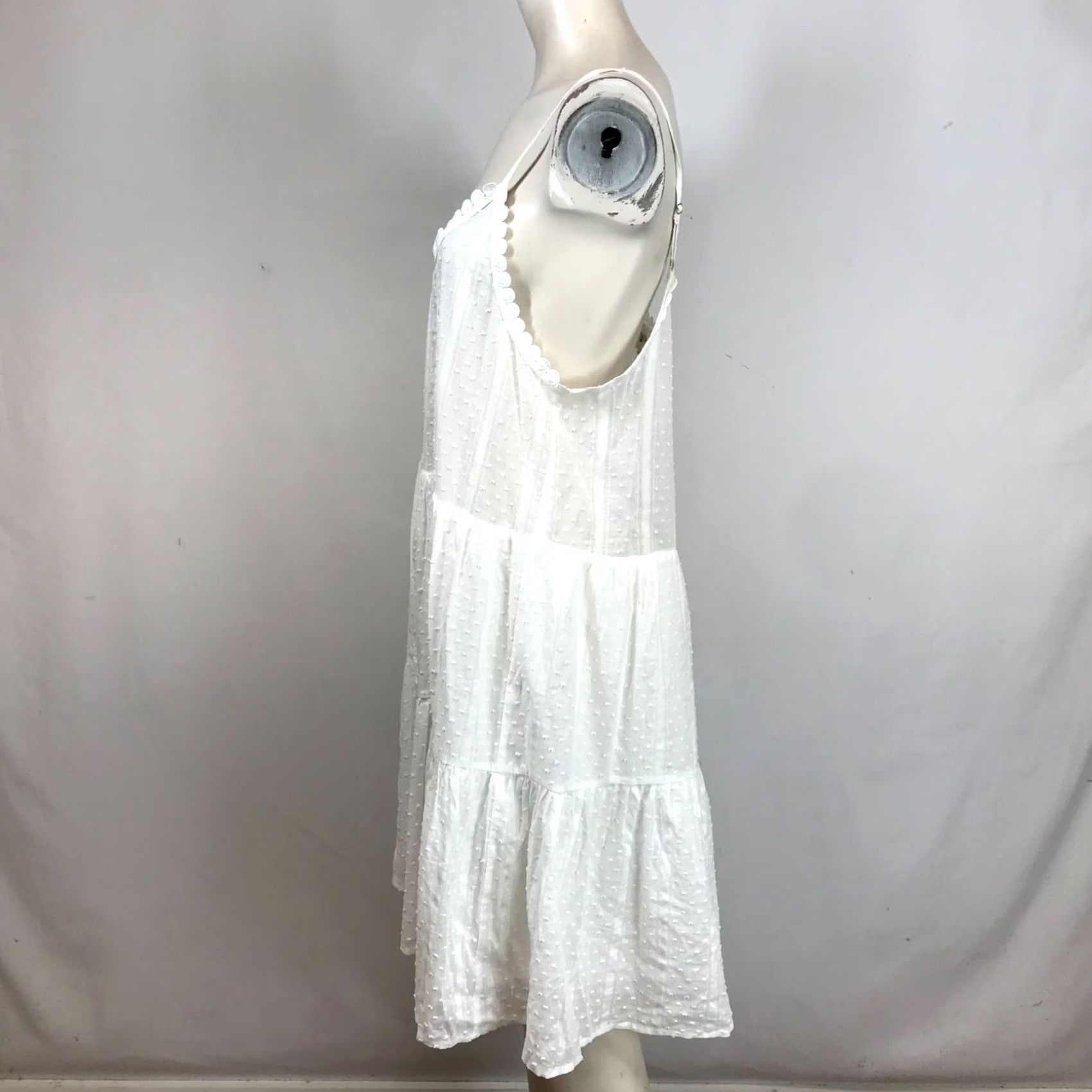 Vintage SWEET WANDERER DRESS WHITE SPAGHETTI STRAP BOHO FESTIVAL COTTON WOMEN'S XL Size XL / US 12-14 / IT 48-50 - 6 Thumbnail
