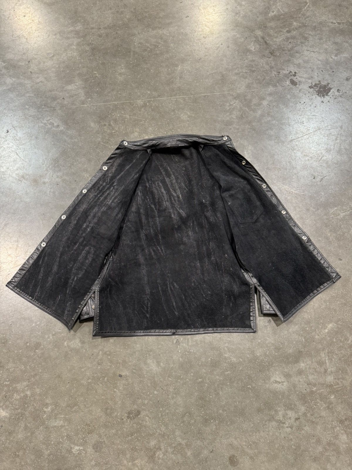 Genuine Leather × Japanese Brand Vintage 90s Leather Work Dog Chrome Style Button Up Shirt Size US XL / EU 56 / 4 - 6 Thumbnail