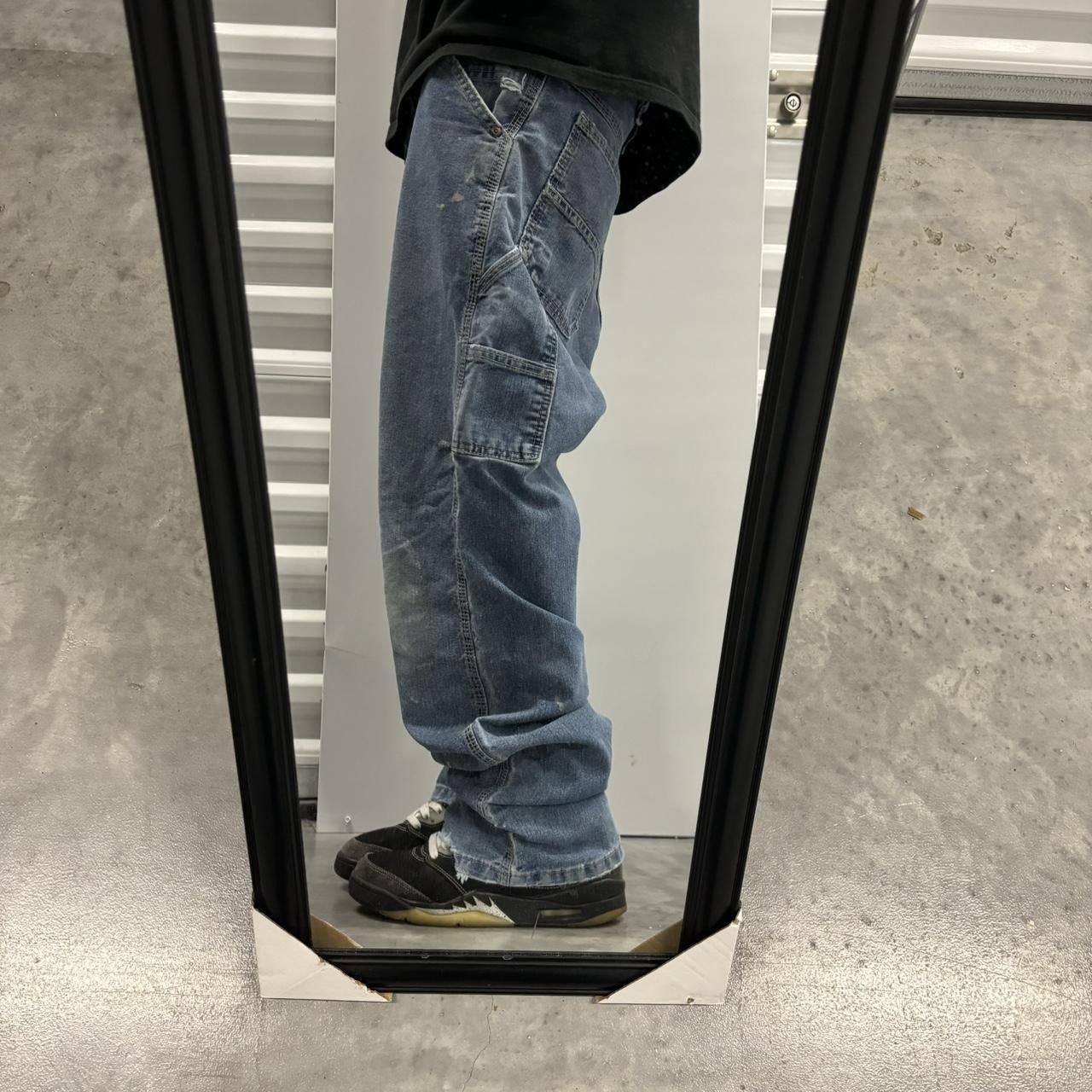 Japanese Brand × Vintage Crazy Vintage Y2K/2000s Grunge Medium Wash Skater Carpenter Denim Jeans! Size US 34 / EU 50 - 2 Thumbnail