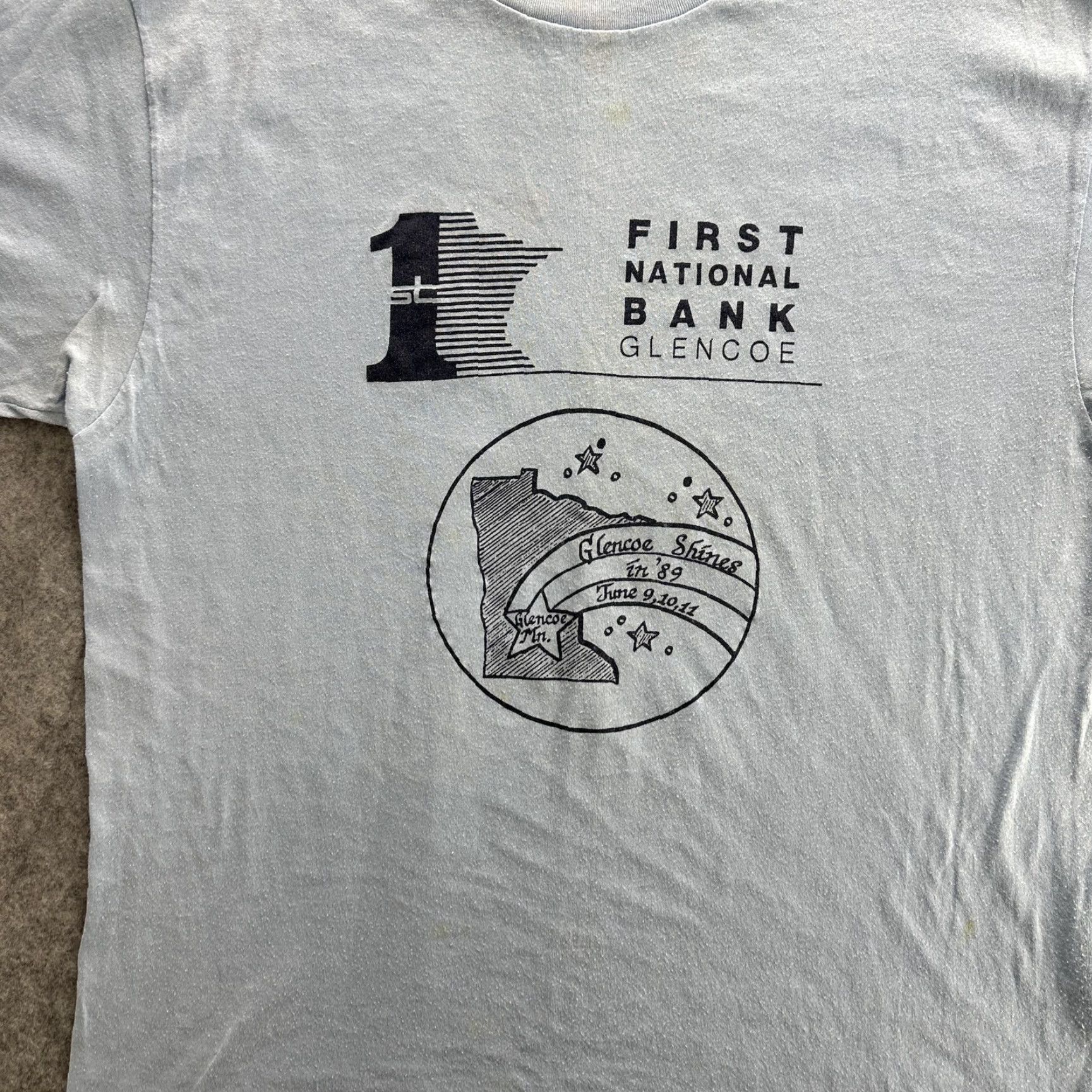 Vintage VINTAGE First National Bank Glencoe Shirt Mens XL Promo Event Tee USA 80s 90s Size US XL / EU 56 / 4 - 3 Thumbnail