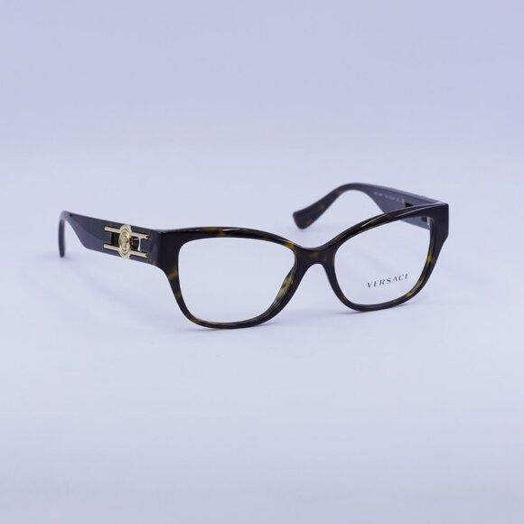 Versace Versace VE3347 108 Eyeglasses Havana 54mm Cat Eye Frame Size ONE SIZE - 3 Thumbnail