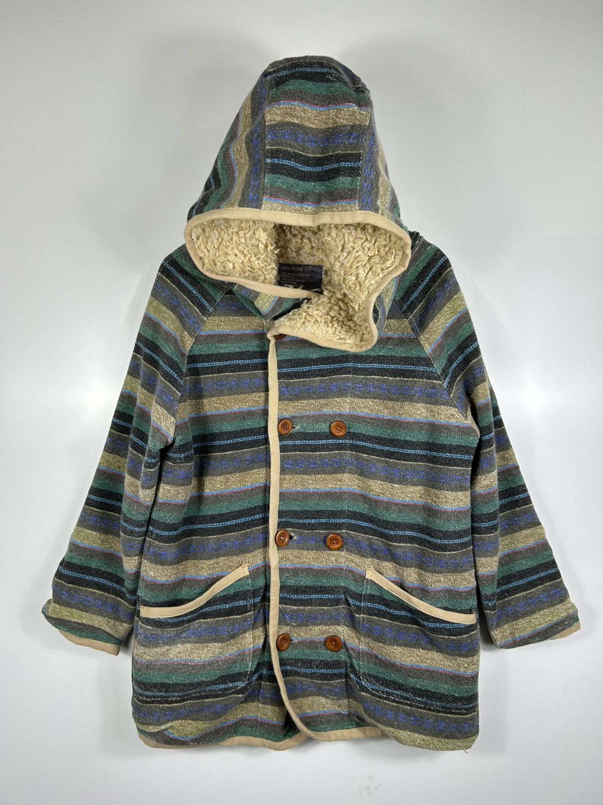 Japanese Brand × Vintage ⚡️Vintage Cube Sugar Hooded Flannel Sherpa Jacket Size US M / EU 48-50 / 2 - 1 Thumbnail