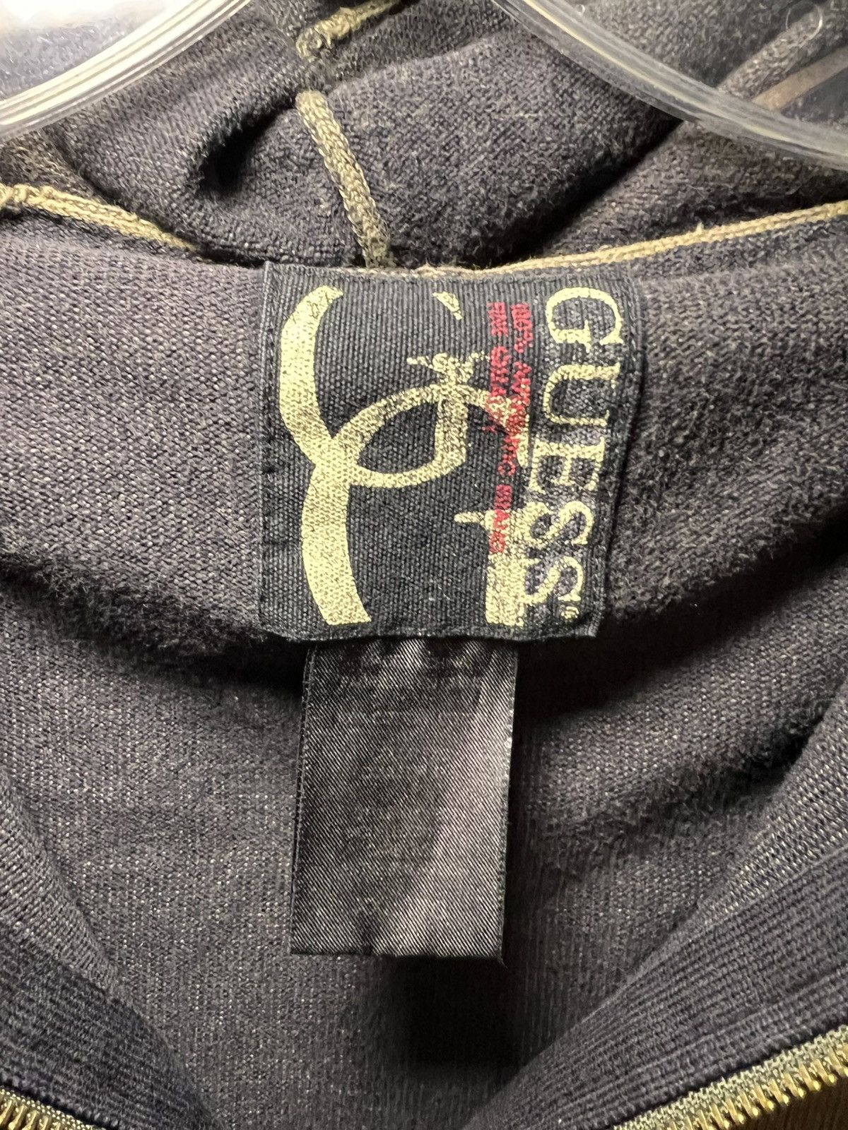 Guess Vintage Guess acid wash knit ribbed zip-up hoodie Size US XL / EU 56 / 4 - 3 Thumbnail