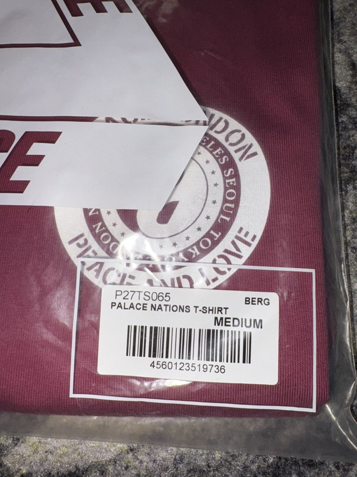Palace Palace Nations T-Shirt Bergundy Size US M / EU 48-50 / 2 - 4 Thumbnail