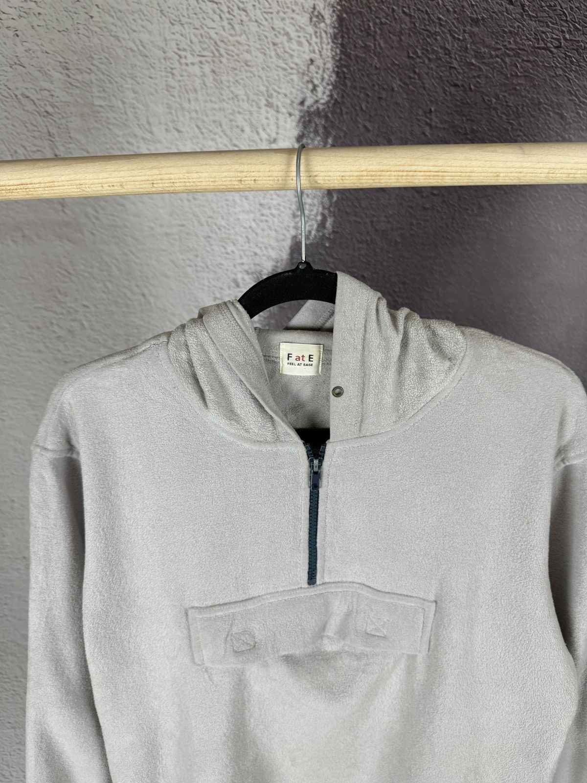 Japanese Brand F at E Feel at Ease vintage fleece half zip anorak hoodie Size US L / EU 52-54 / 3 - 7 Thumbnail