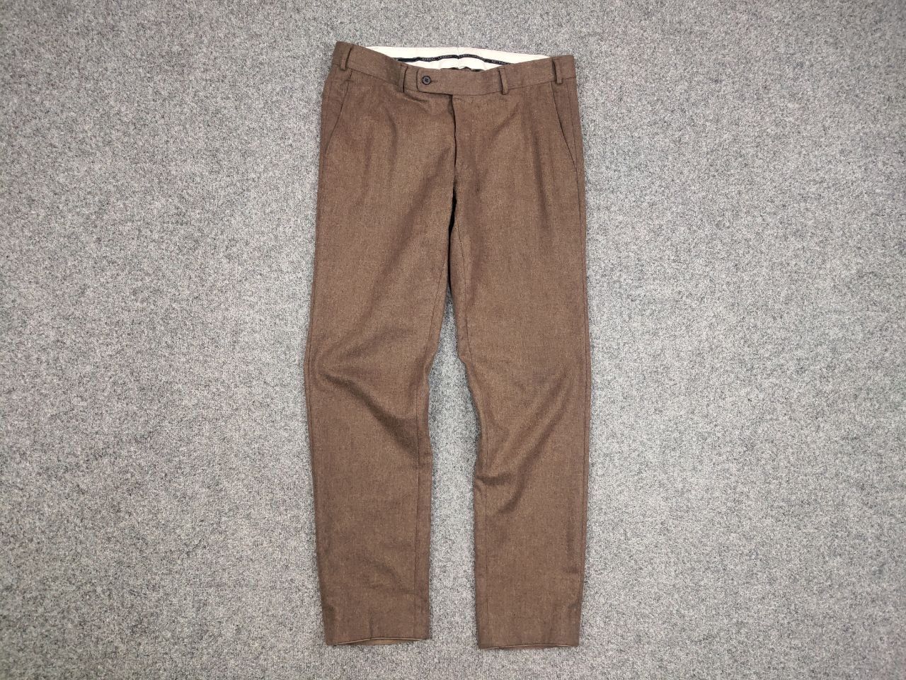 SCABAL Scabal schurwolle Design Classic Brown Ankle Trouser Pants Size US 36 / EU 52 - 6 Thumbnail