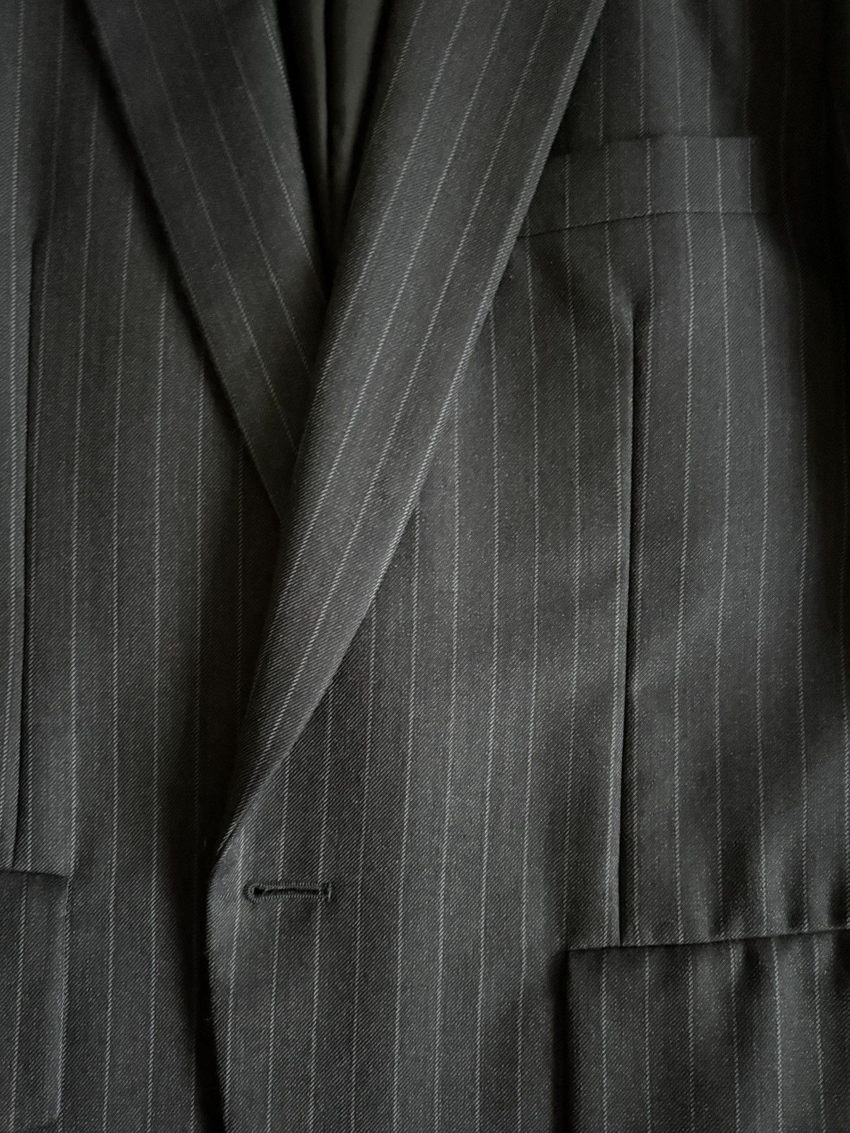 Comme des Garcons Homme Deux Pinstripe Grey Blazer Size 44S - 4 Thumbnail