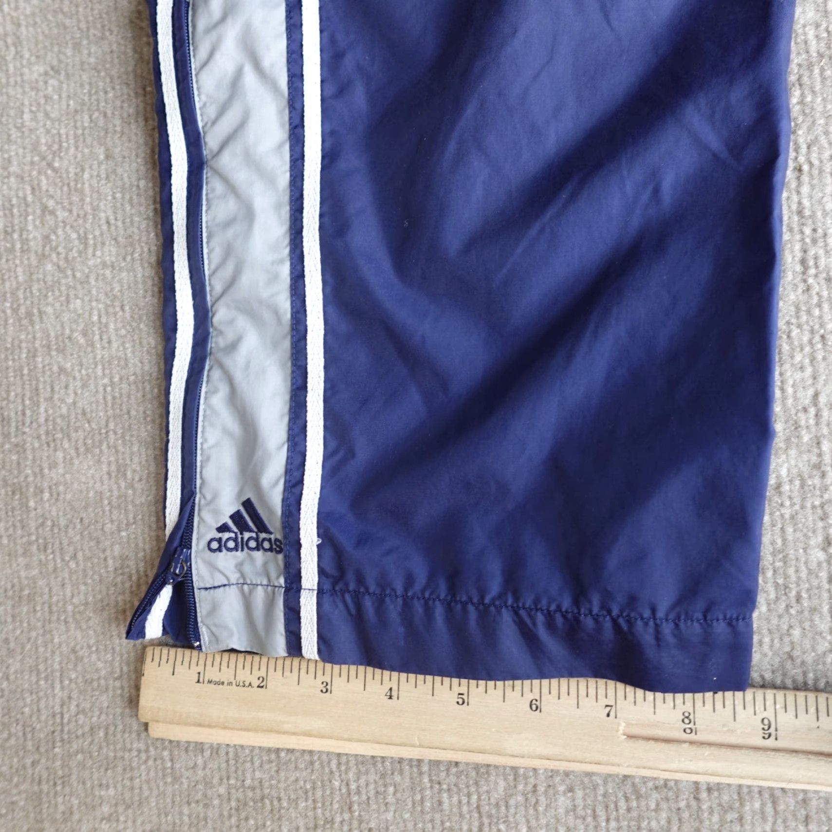 Adidas VINTAGE adidas Pants Medium Blue Nylon Lined Y2K 2002 Drawstring Mens Track Pants Straight Size US 31 - 4 Thumbnail