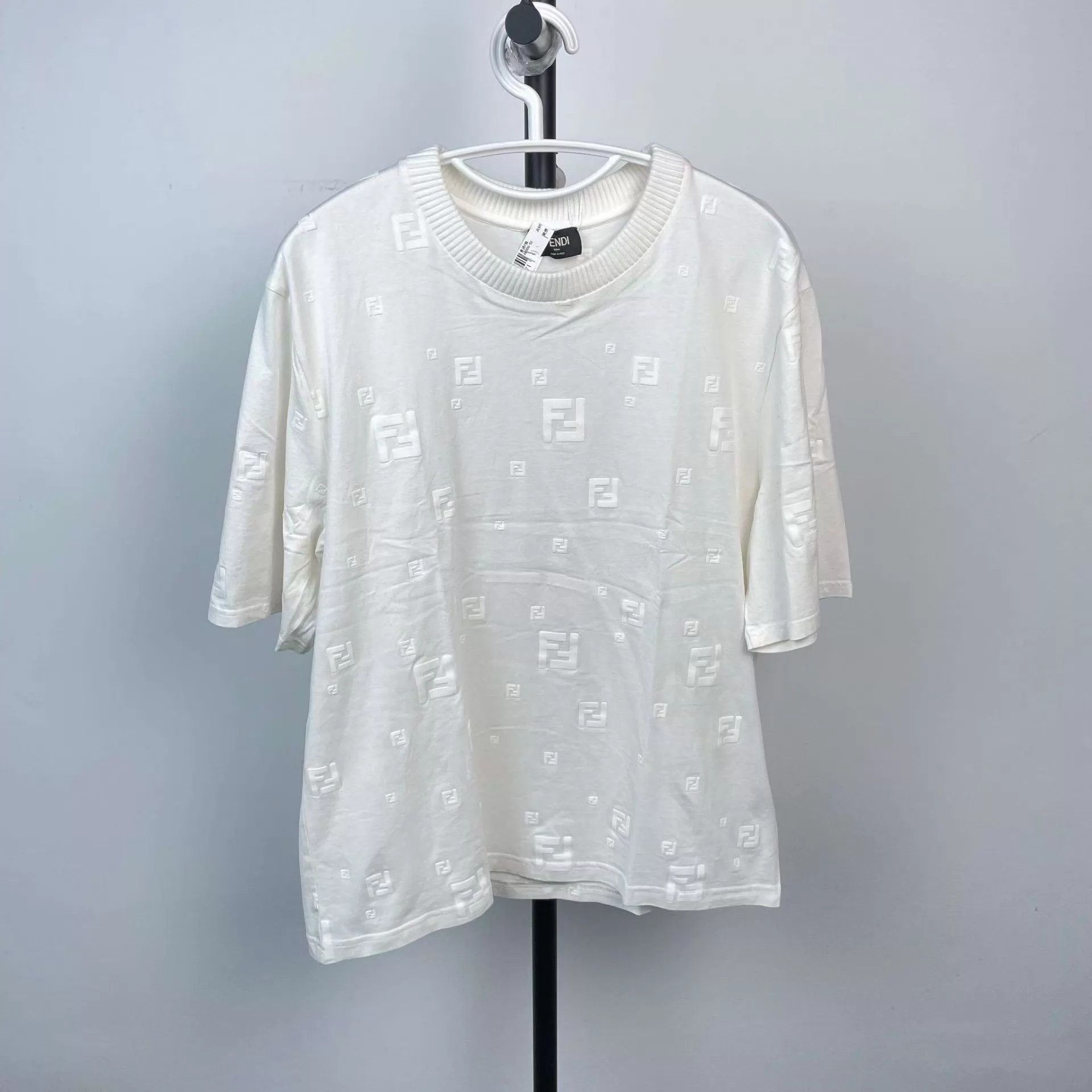 Fendi Fendi FF Print Short Sleeve White M Size US M / EU 48-50 / 2 - 1 Thumbnail