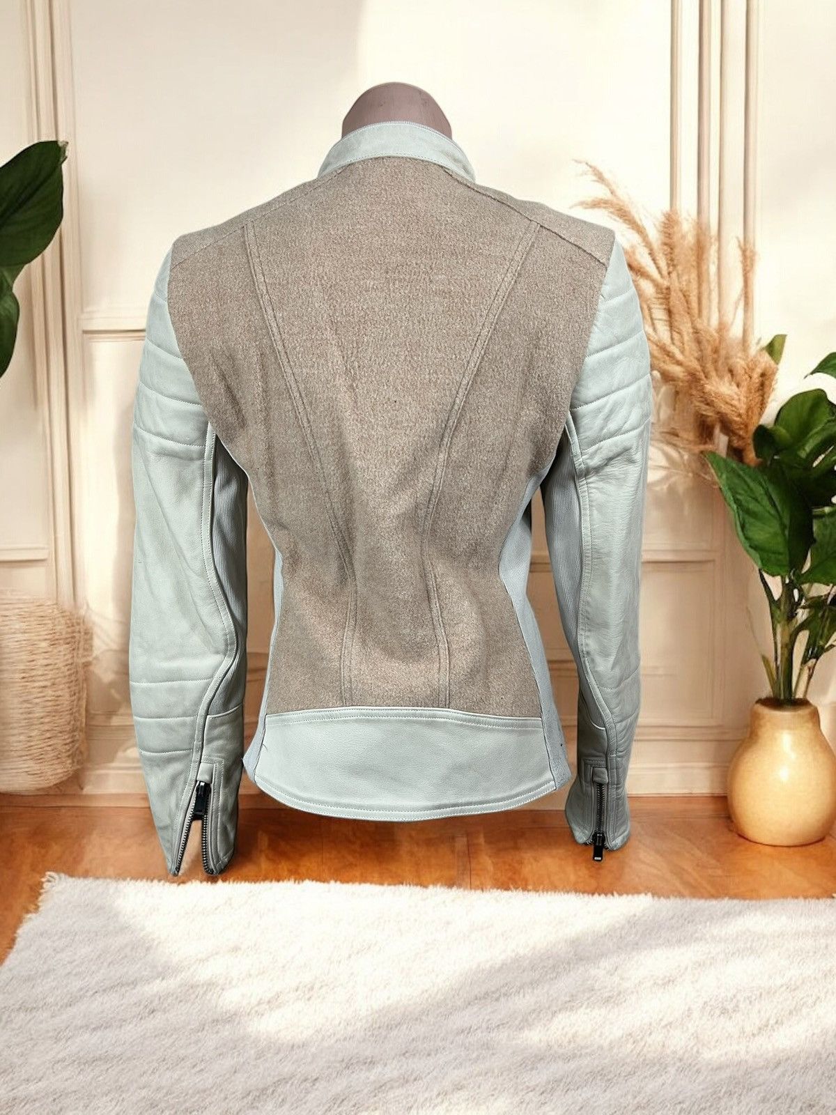 DENHAM Denham Bomber Jacket size M leather and wool Size M / US 6-8 / IT 42-44 - 3 Thumbnail