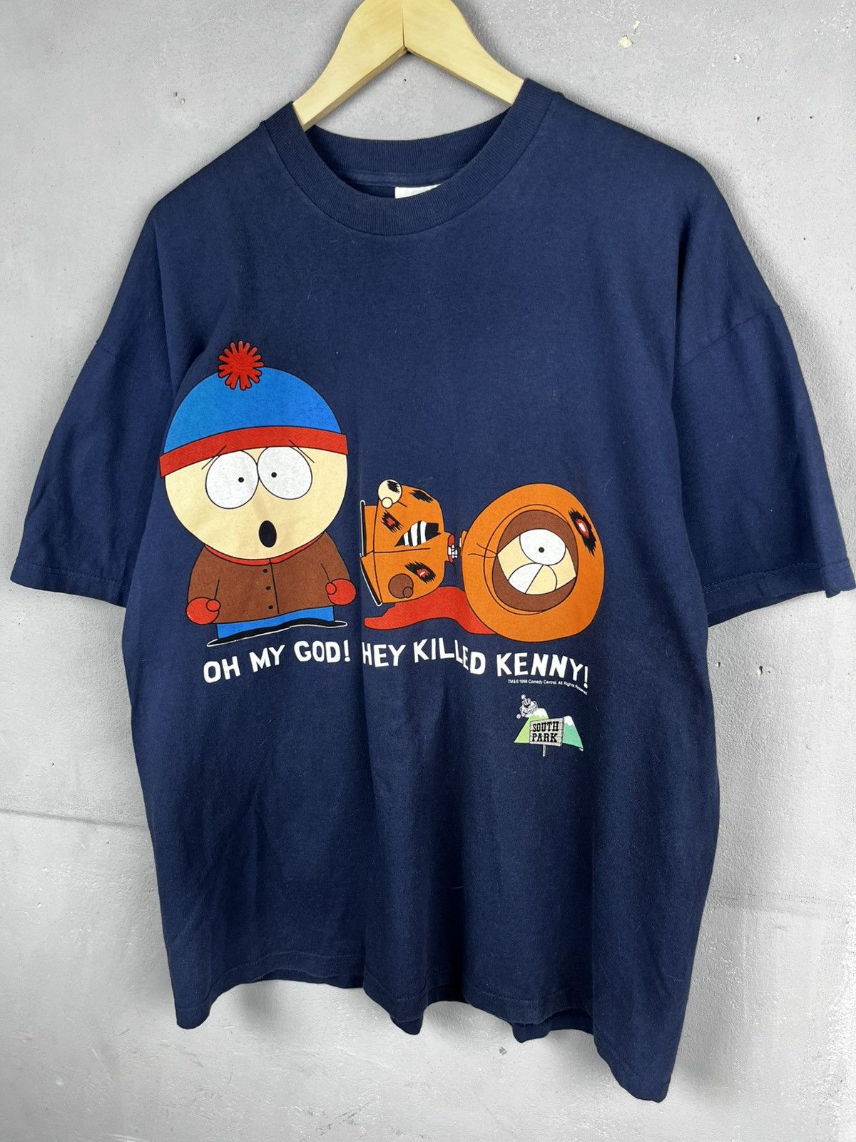 Vintage Vintage 1990s South Park T Shirt Oh My God They Killed Kenny Size US XL / EU 56 / 4 - 1 Thumbnail