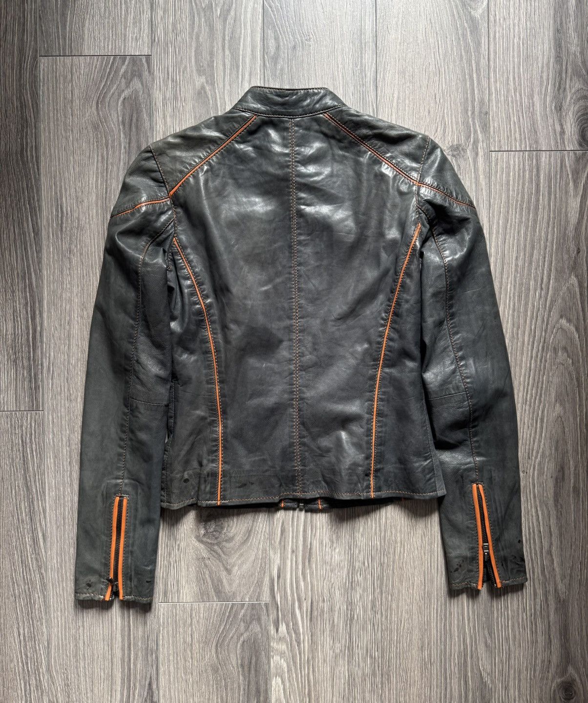 Other Grandprix Originals Women's Gulf Leather Racing Jacket Size XS / US 0-2 / IT 36-38 - 8 Thumbnail