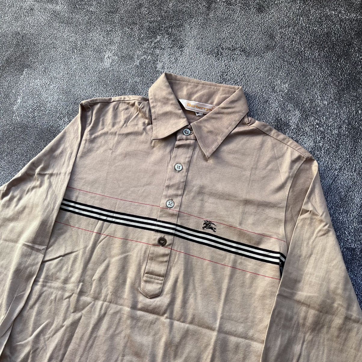 Burberry Vtg Burberrys Long Polo Shirt Size US S / EU 44-46 / 1 - 2 Thumbnail