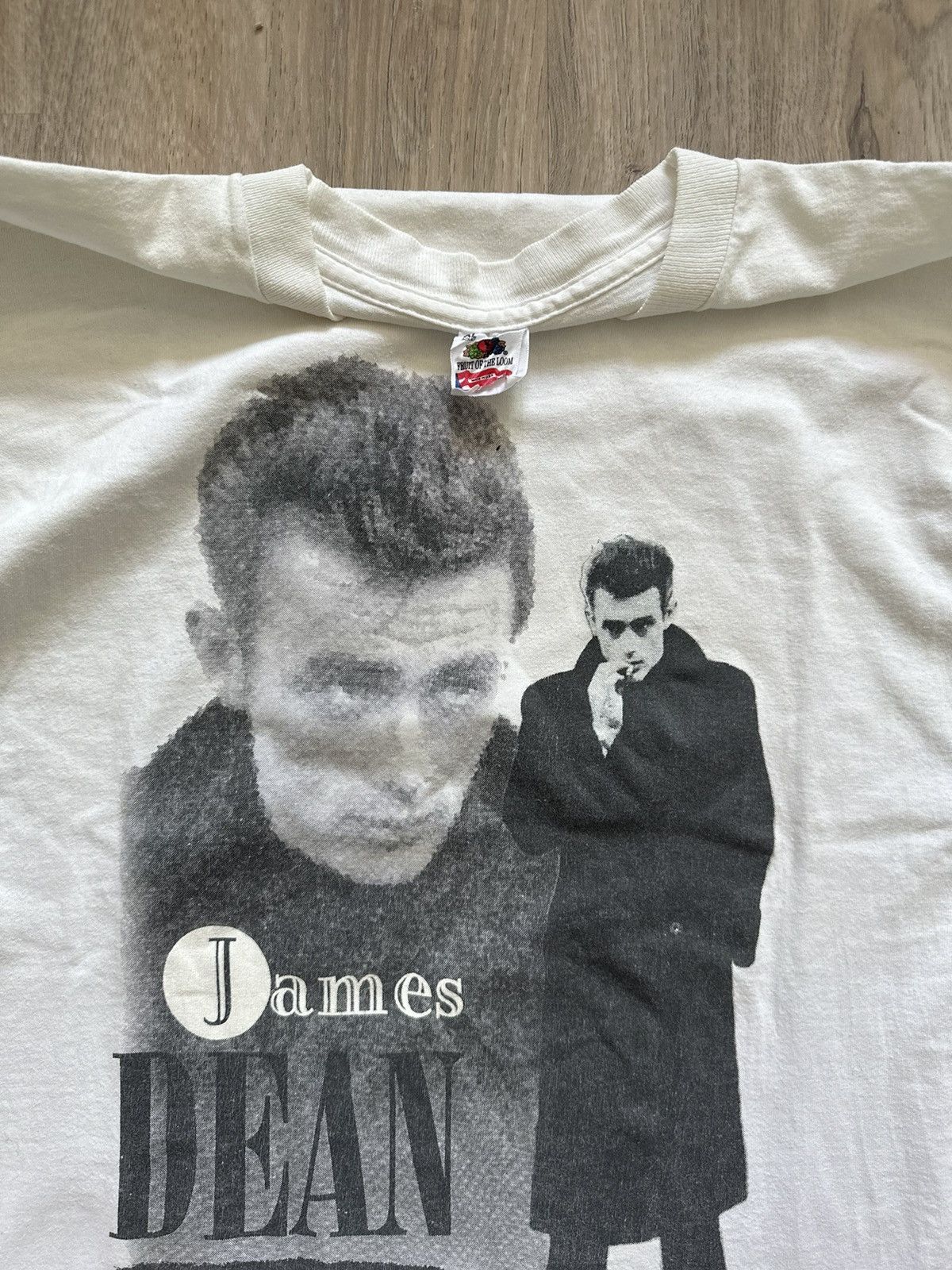 Fruit Of The Loom × Vintage Vintage James Dean 1995 90s tshirt Single Stitch Made in USA Size US XL / EU 56 / 4 - 1 Thumbnail