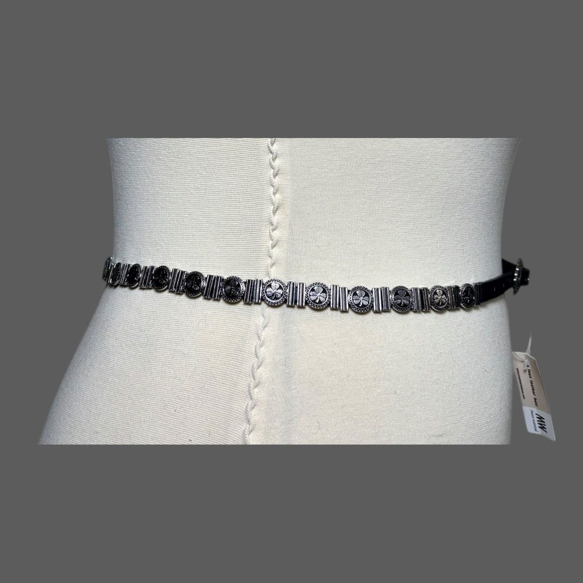 Other Most Wanted Women’s Black Silver Skinny Link Belt Sz L Size ONE SIZE - 7 Thumbnail
