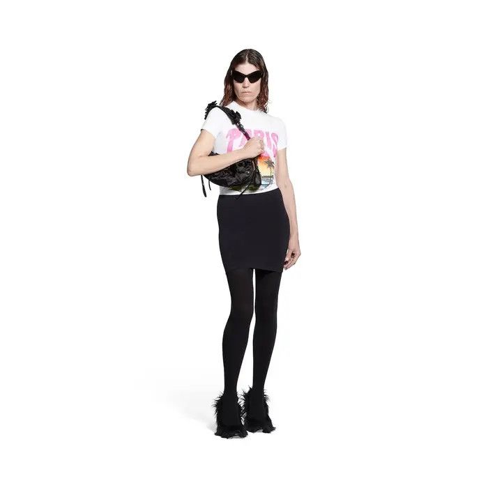 Balenciaga o1bcso1str0625 Paris Tropical T-Shirt Medium Fit Multicolor Size L / US 10 / IT 46 - 2 Thumbnail