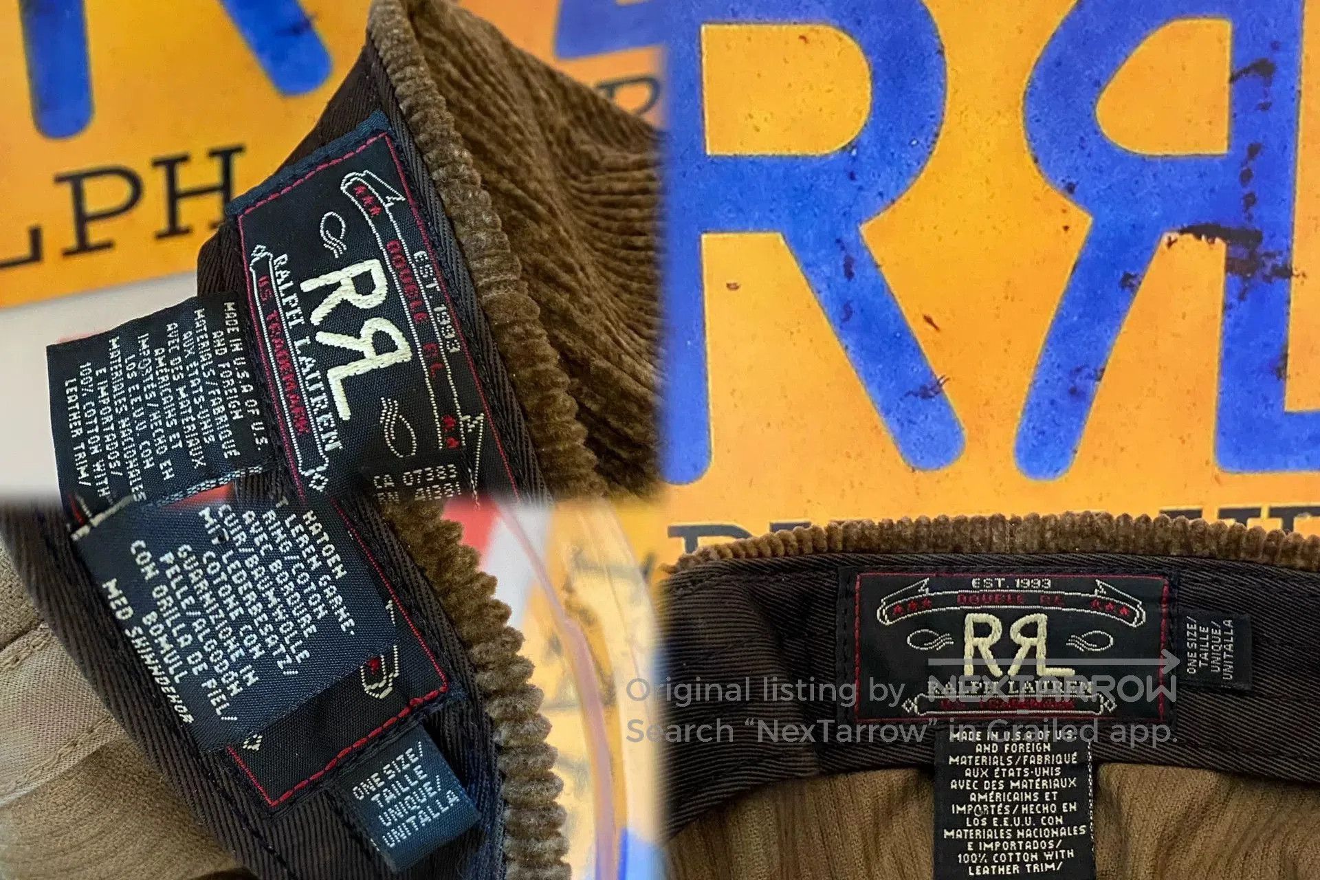 RRL Ralph Lauren Vintage Double RL Rare Baseball Cap. Size ONE SIZE - 9 Thumbnail