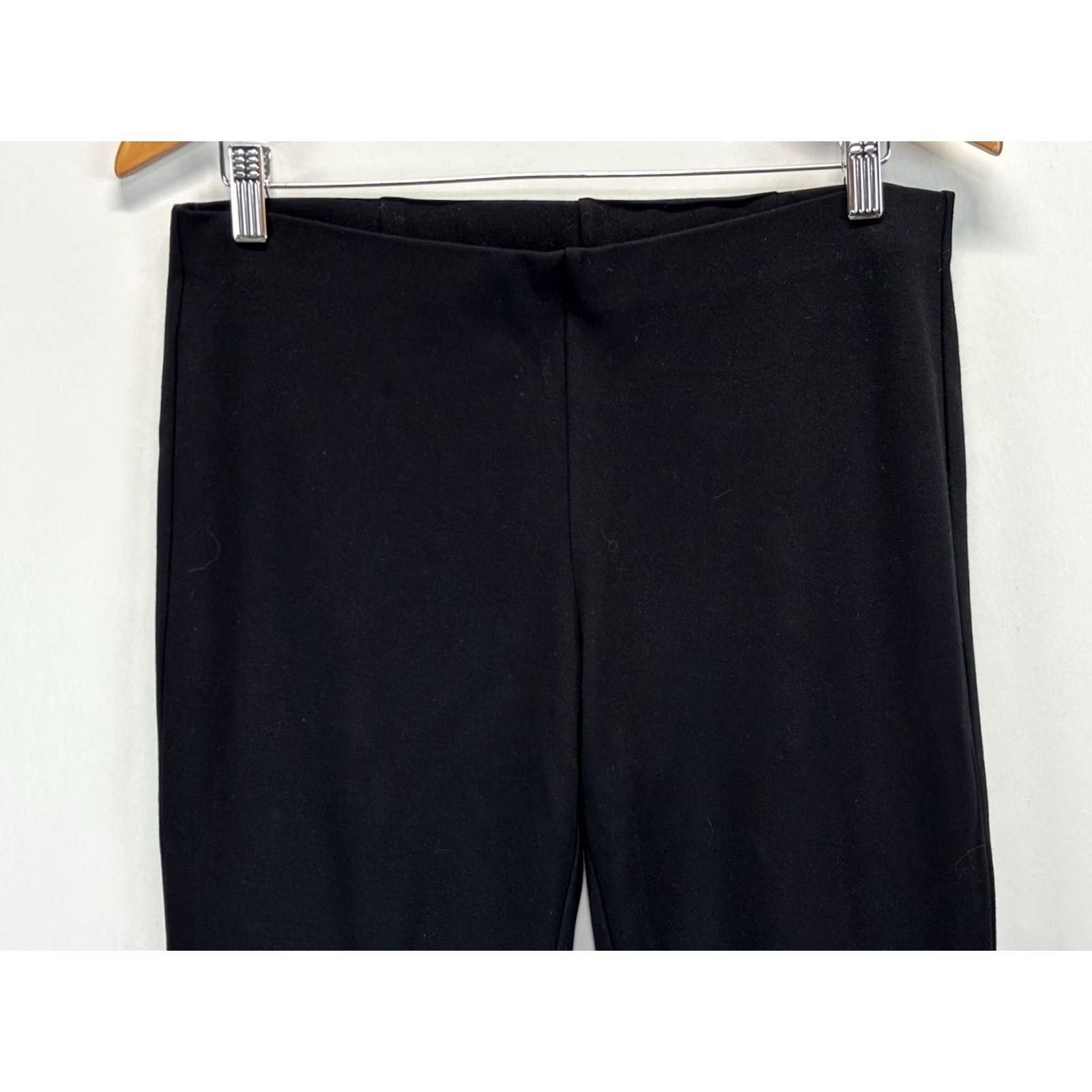 Eileen Fisher Eileen Fisher Slim Pant Ankle Black Women's M Crepe Washable Stretch Pull On Size 32" / US 10 / IT 46 - 2 Thumbnail