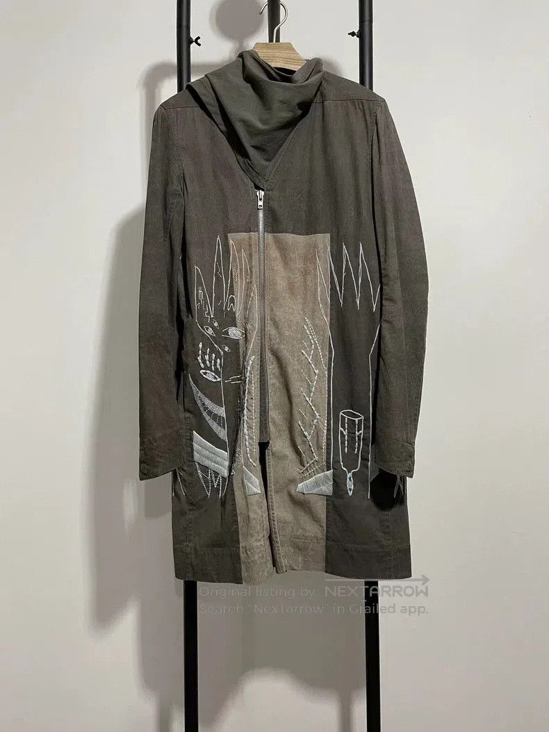 Rick Owens Rick Owens MA1 Long Jacket with Embroidery. Size US L / EU 52-54 / 3 - 1 Thumbnail