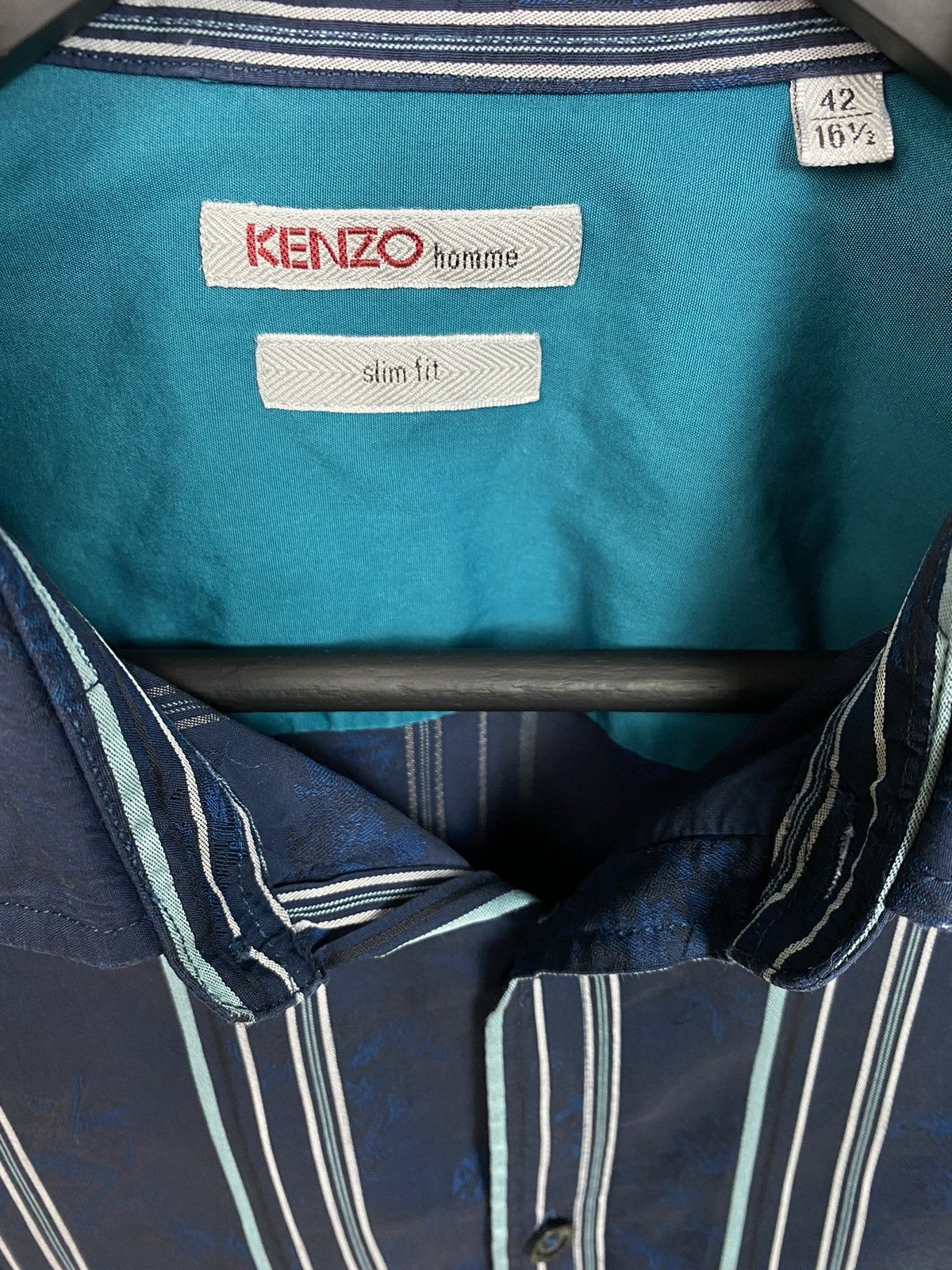 Kenzo Kenzo striped floral shirt blue Size 42/16 L Size US L / EU 52-54 / 3 - 17 Thumbnail