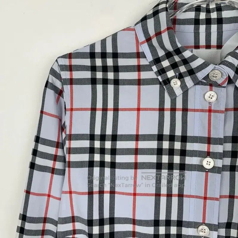 Burberry Burberry Blue Cotton Check Shirt for Women. Size XXS / US 00 / IT 34 - 3 Thumbnail